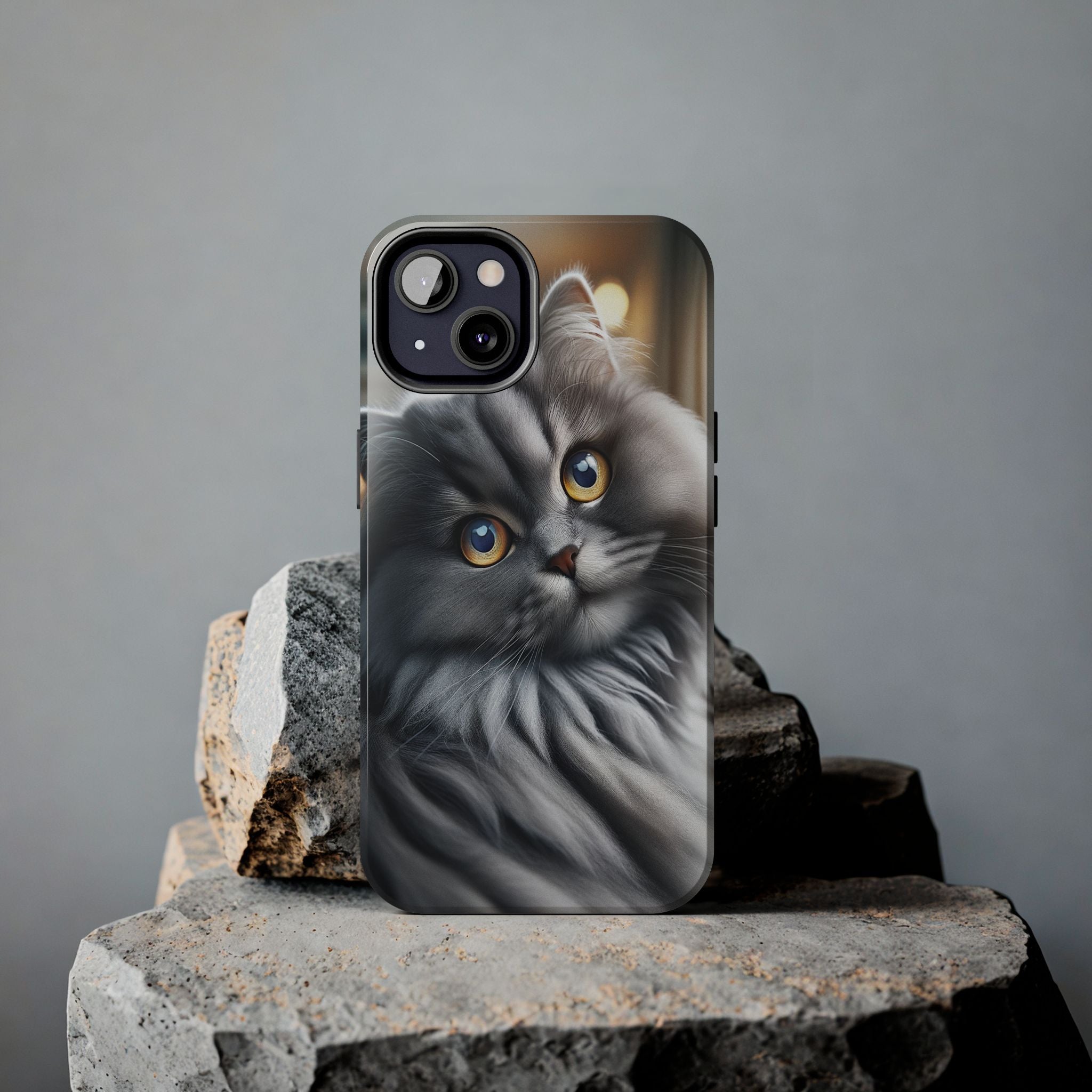 Grey cat - Tough Phone Case