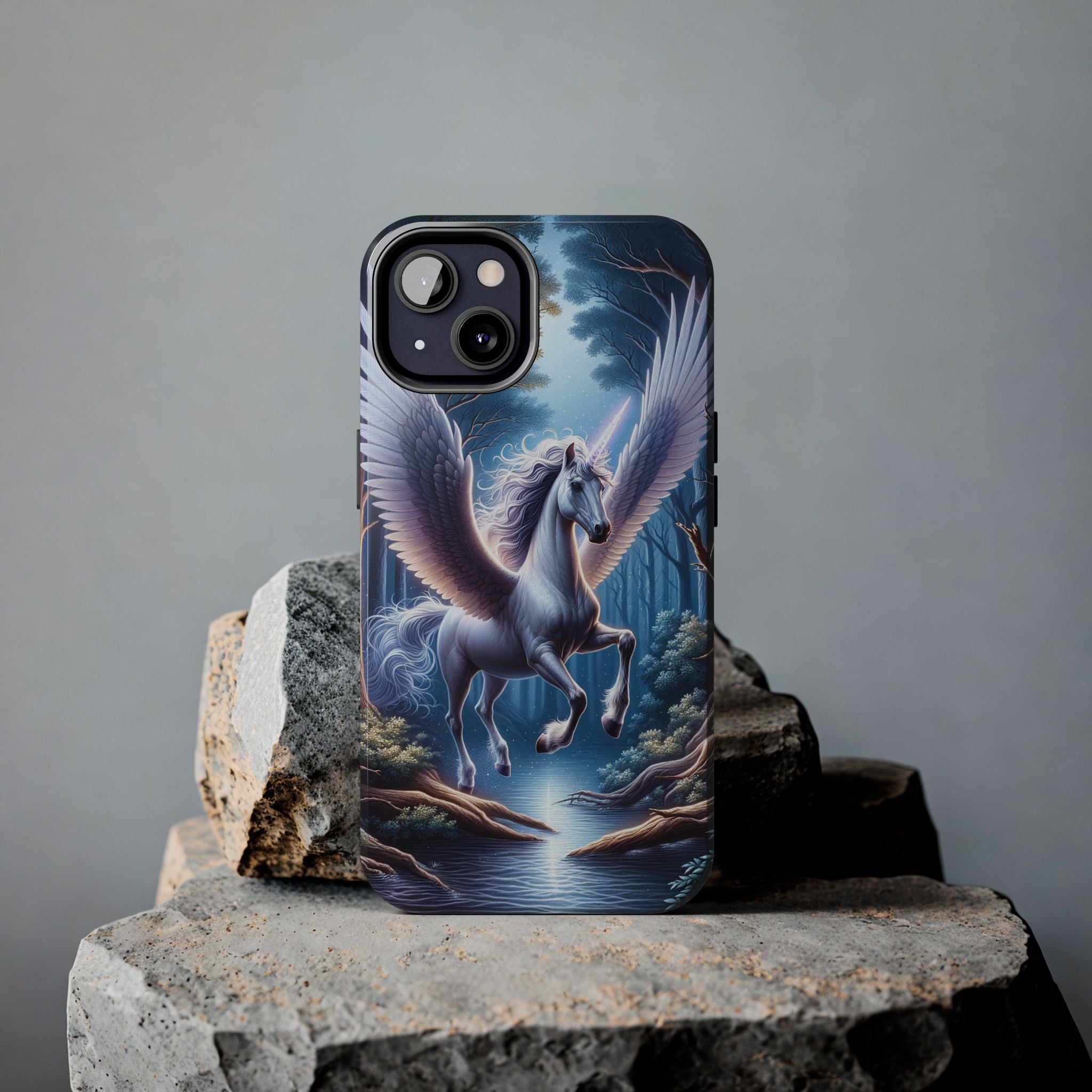 Phone Case - Unicorn Landing in Magical Forest
