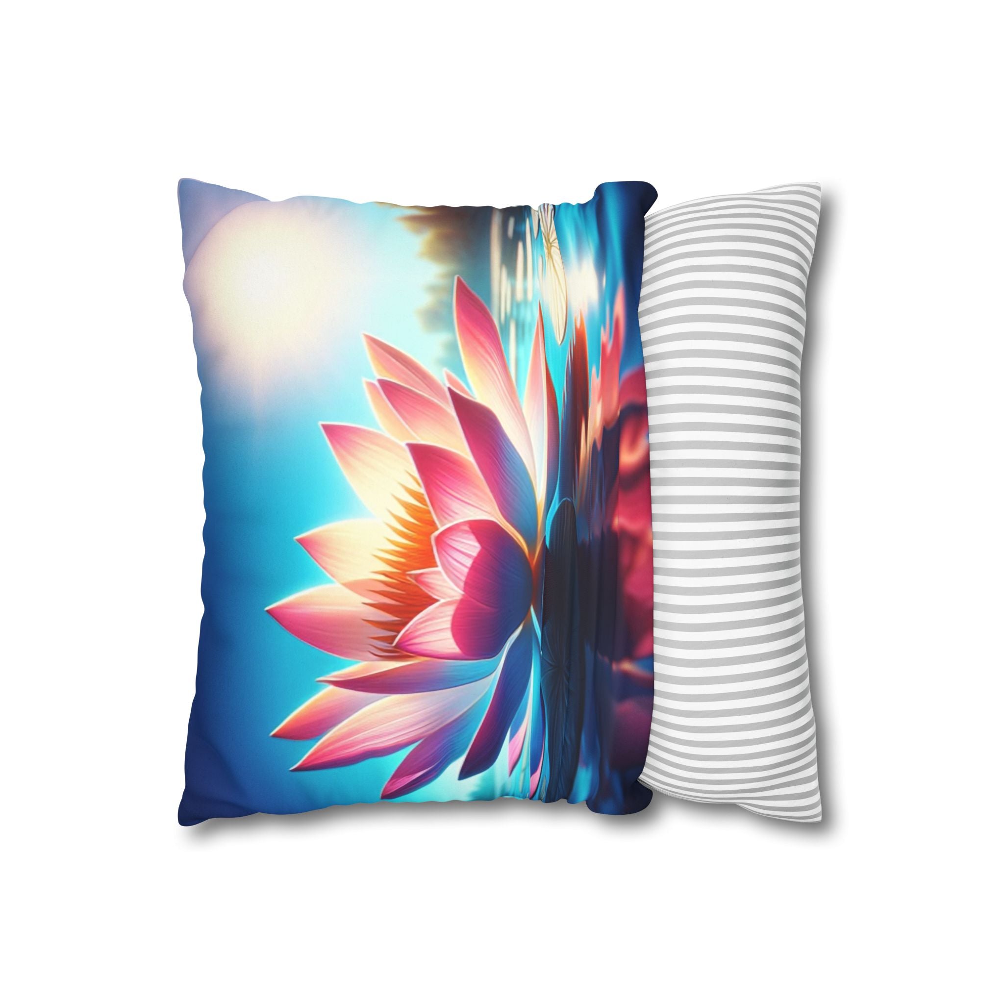 A big lotus flower - Suede Square Pillowcase