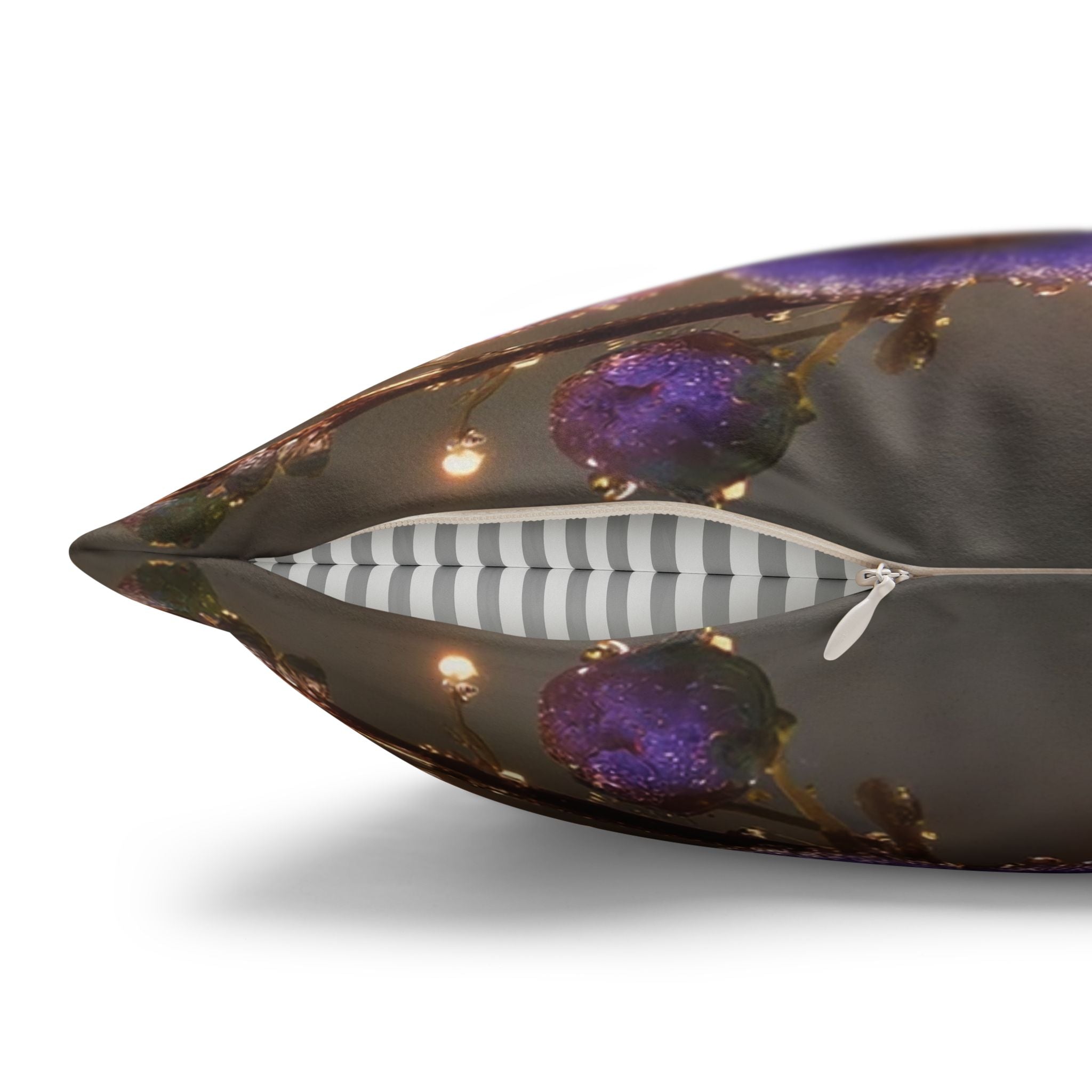 Purple and white flowers - Suede Square Pillowcase