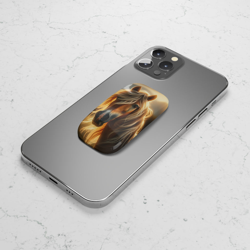 Horse - golden - Phone Click-On Grip