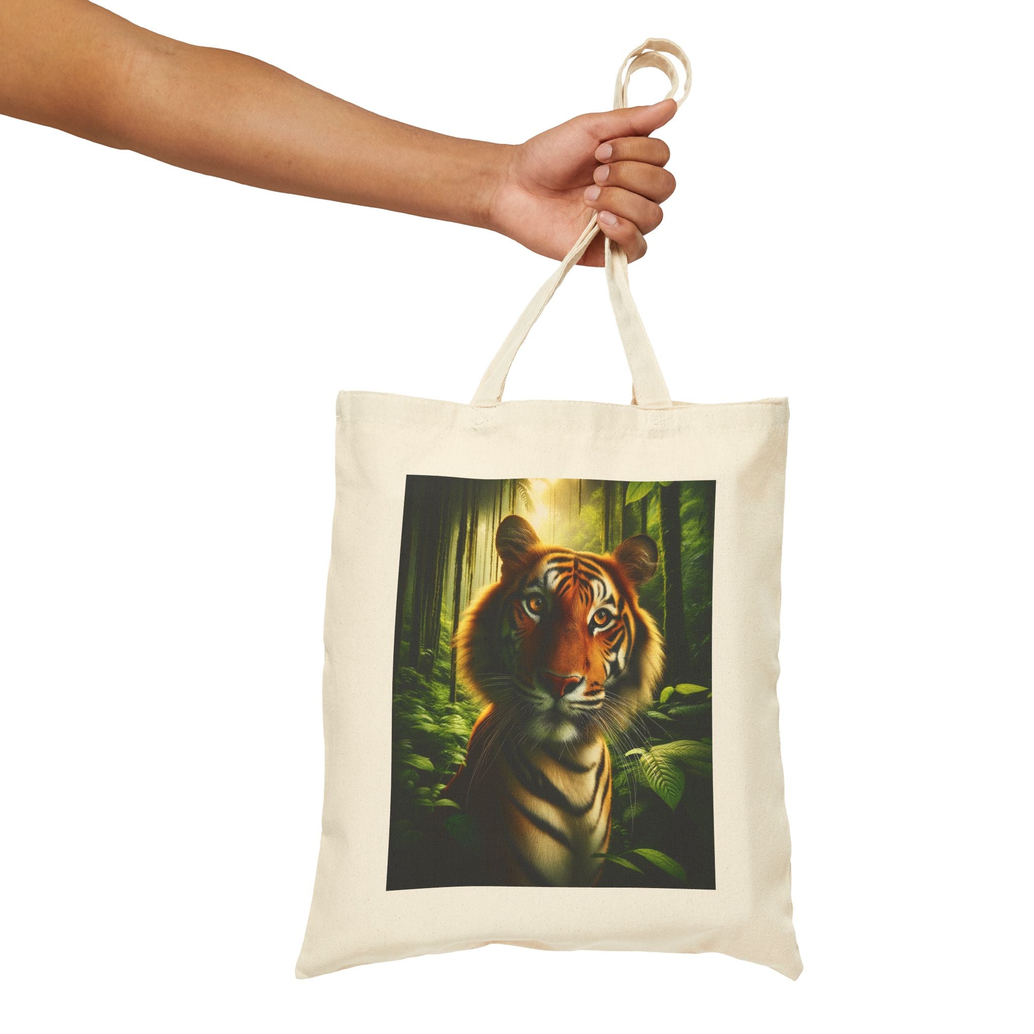 Wildlife Tiger - Cotton Canvas Tote Bag