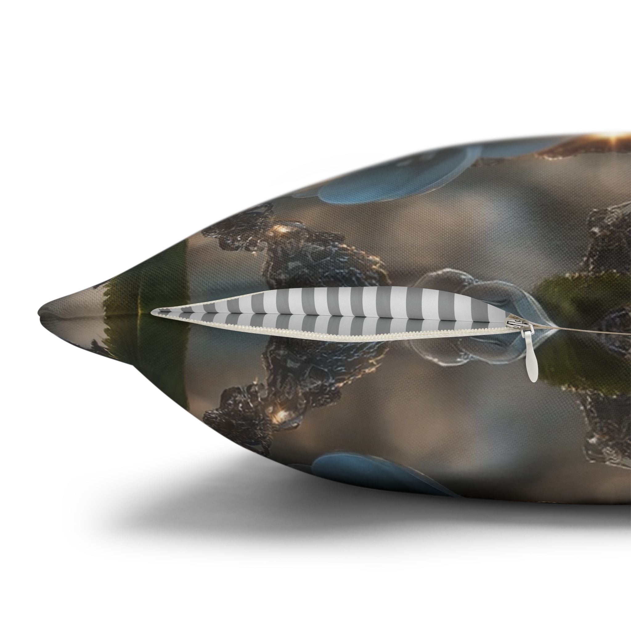 Small white flowers - Polyester Square Pillowcase