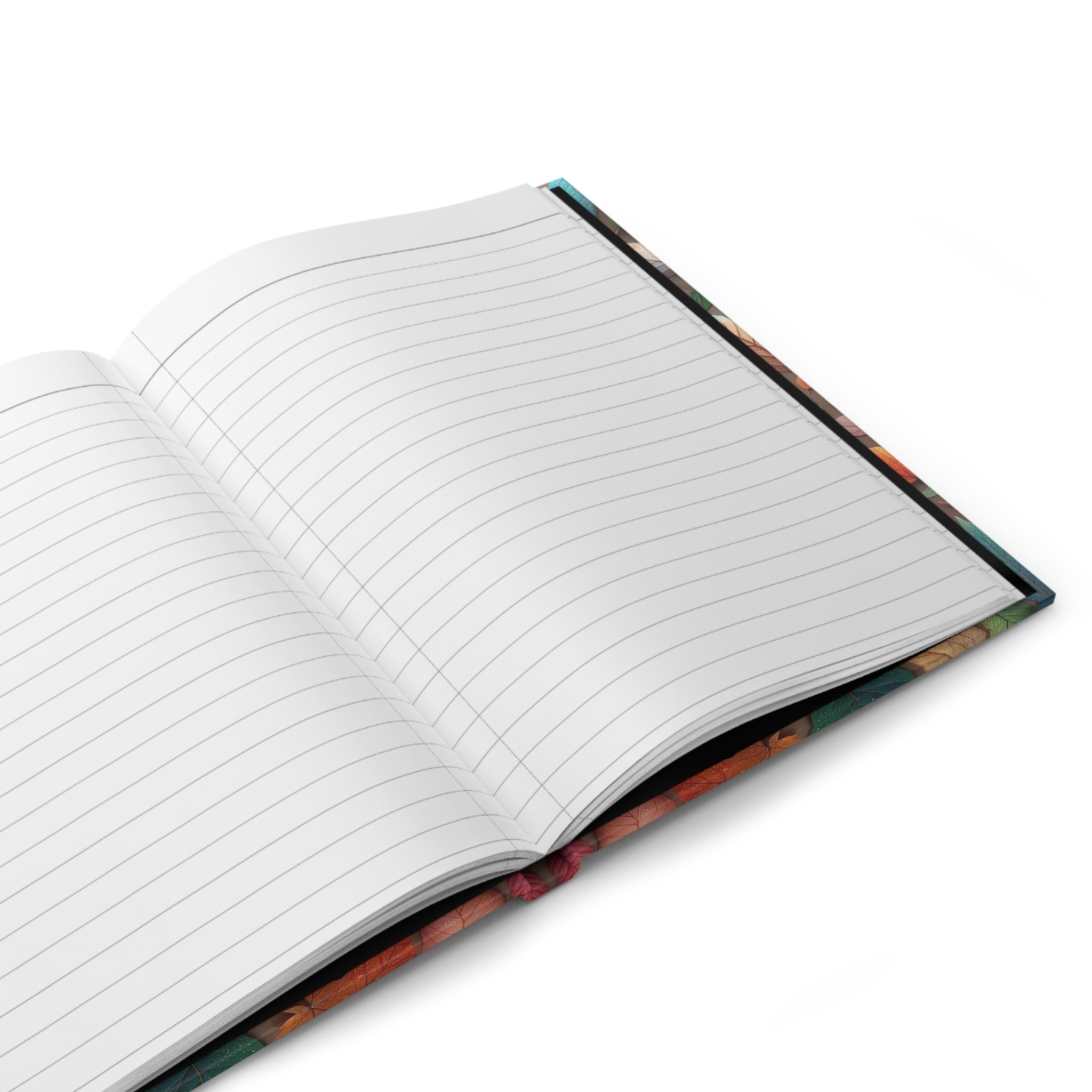 Pastel coloured leaves 2 - Hardcover Notebook