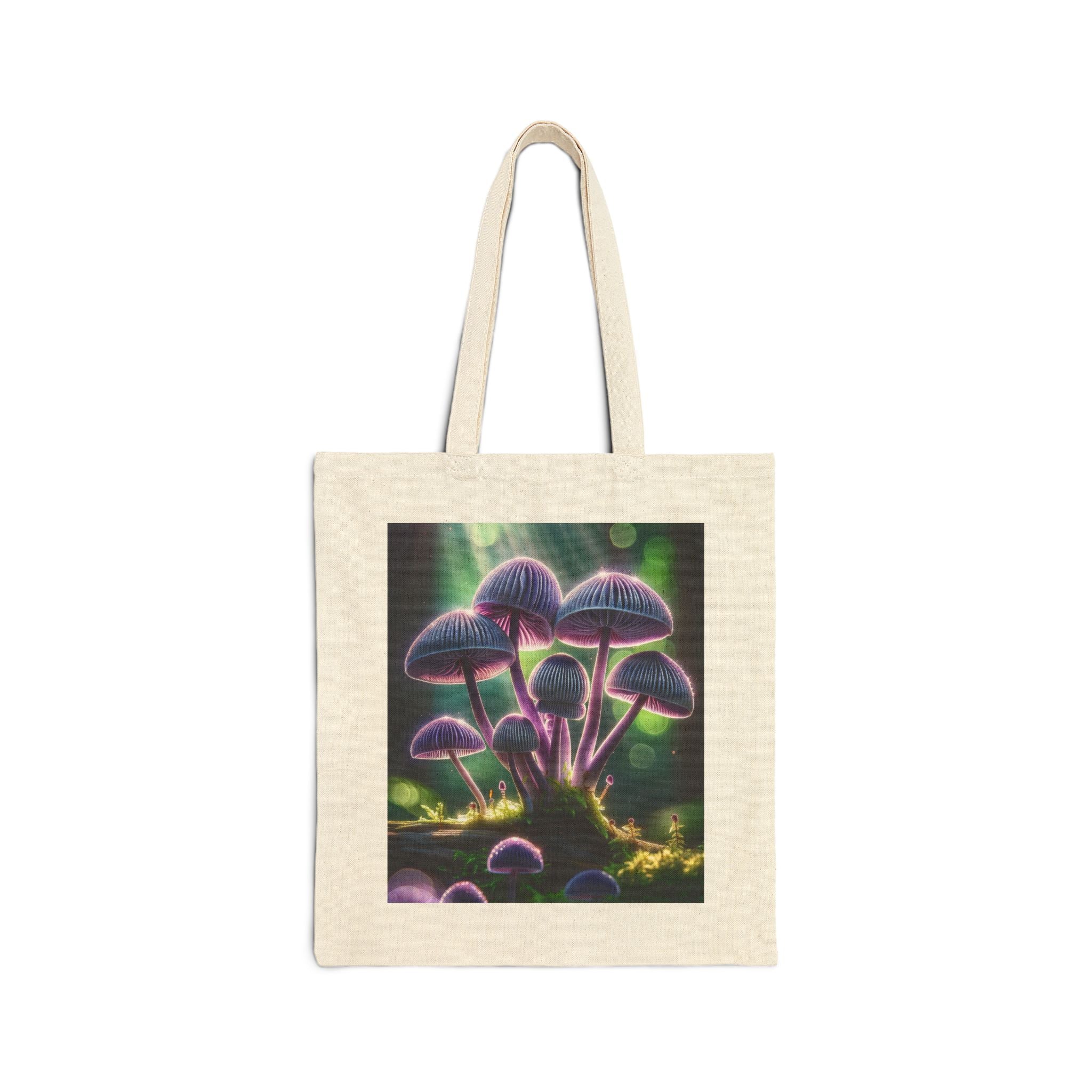 Lavender Mushrooms - Cotton Canvas Tote Bag