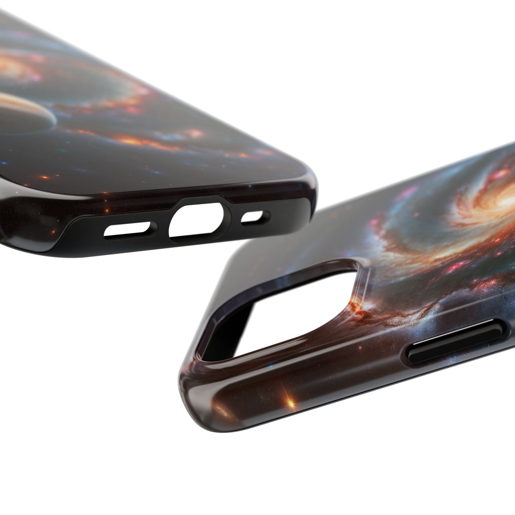 Yellow planet and wormhole - Tough Phone Case