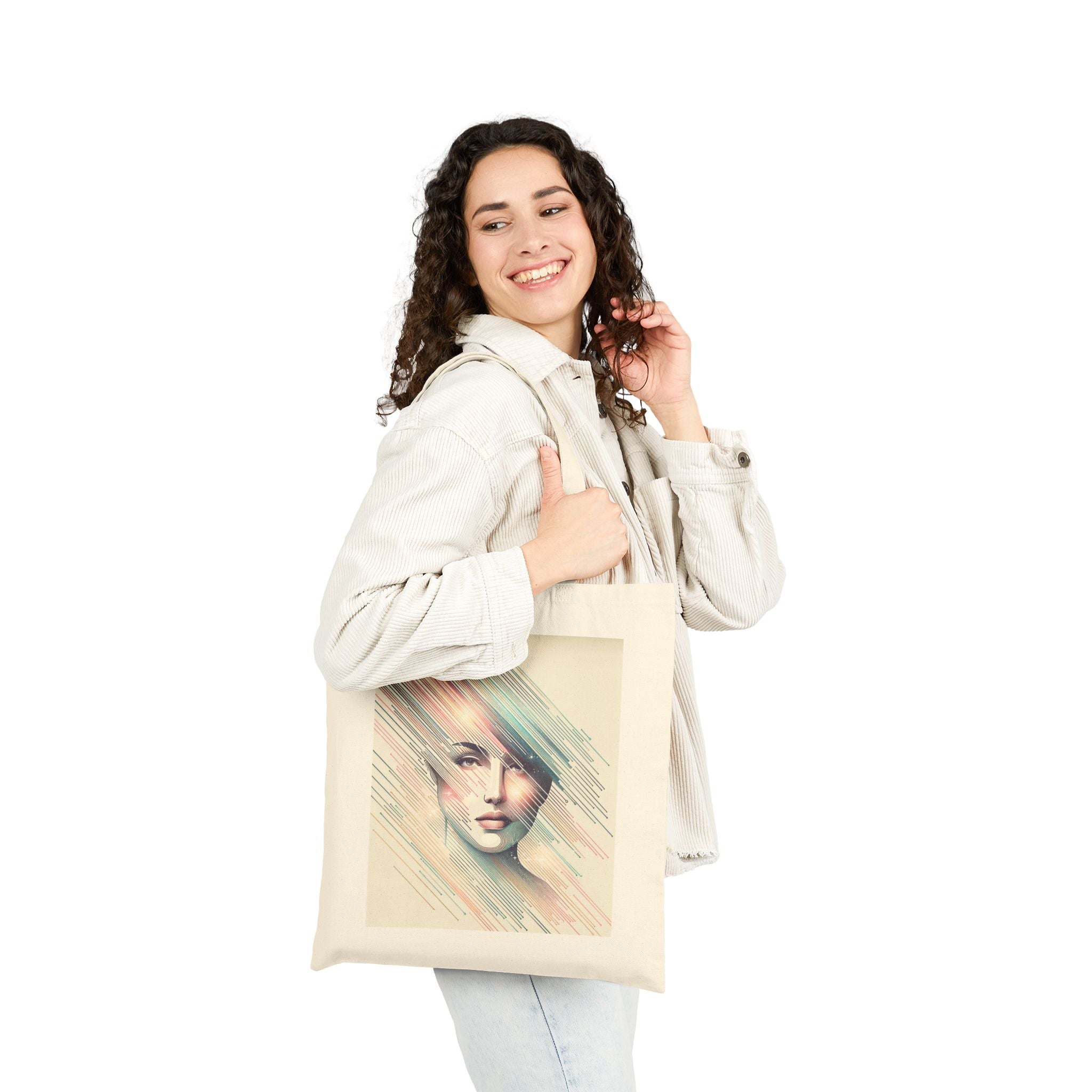 Artistic Face Design - Cotton Canvas Tote Bag
