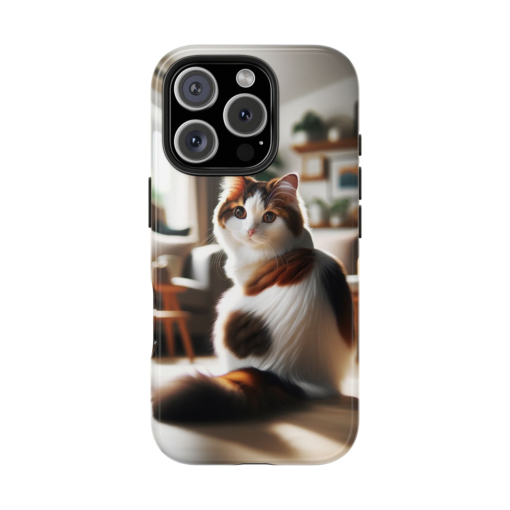 White-brown cat - Tough Phone Case