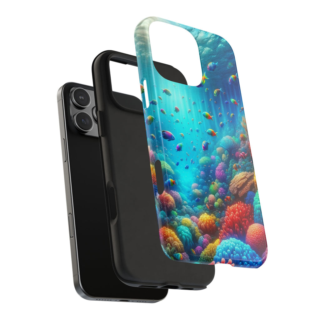 Coloured fish and coral reef - Tough Phone Case