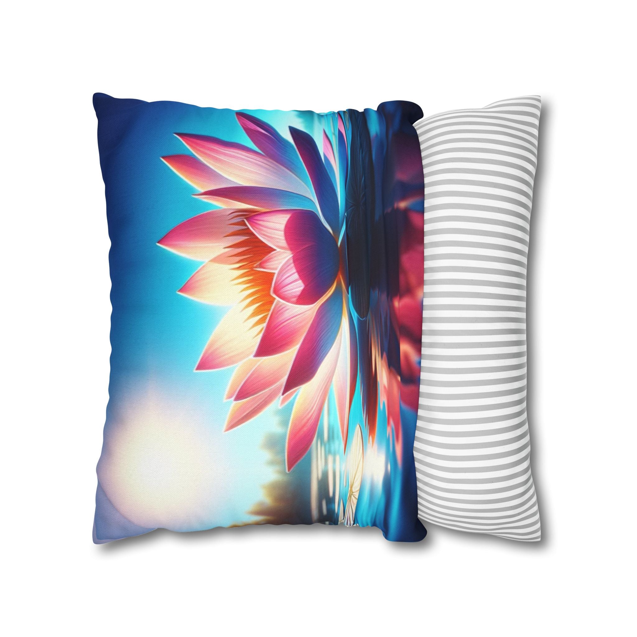 Big lotus flower - Polyester Square Pillowcase