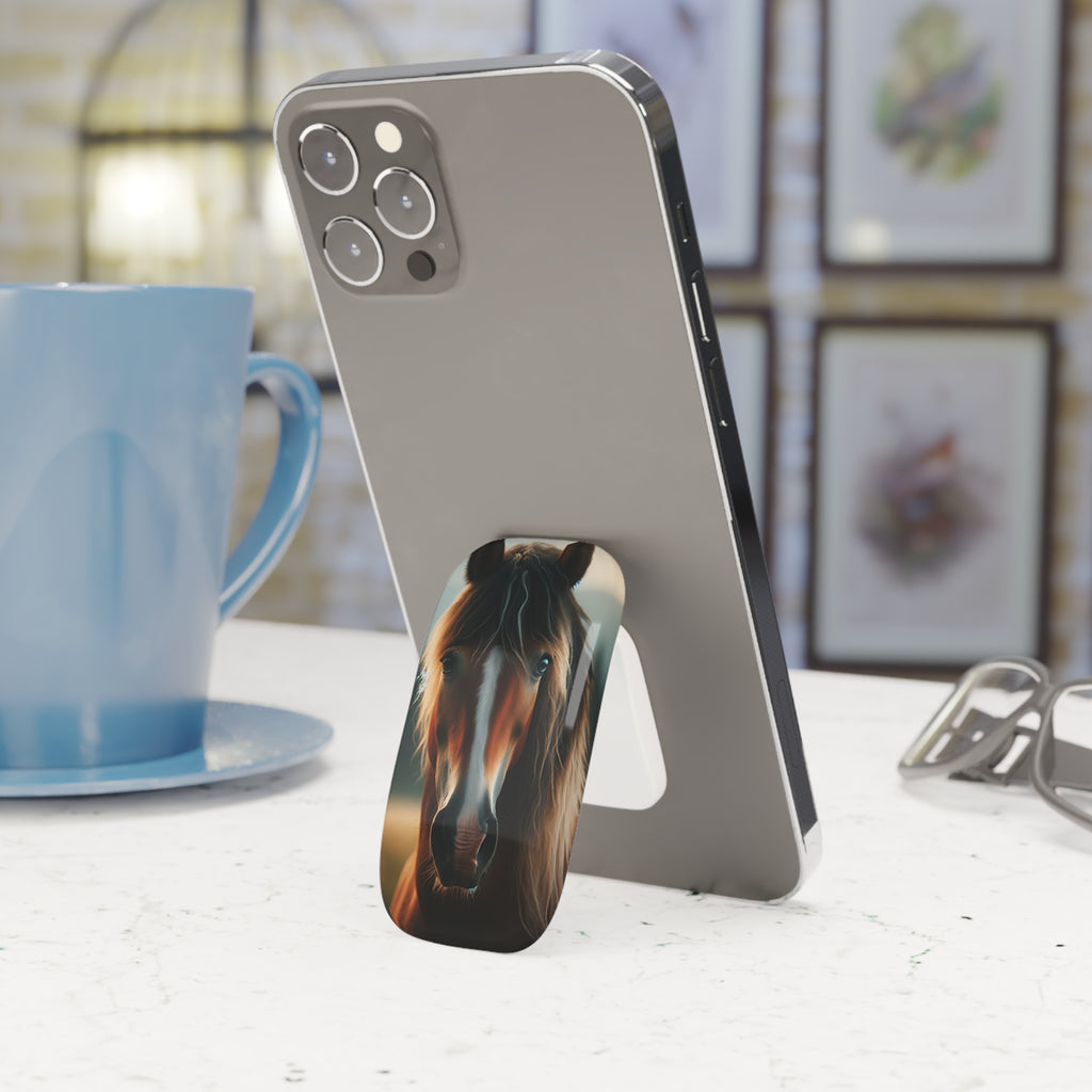 Horse - brown and white - Phone Click-On Grip