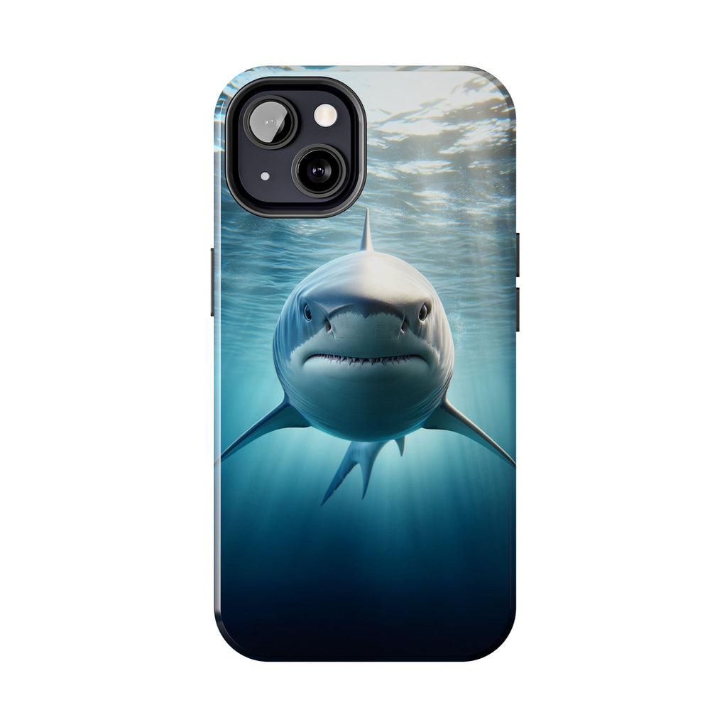 Curious shark - Tough Phone Case
