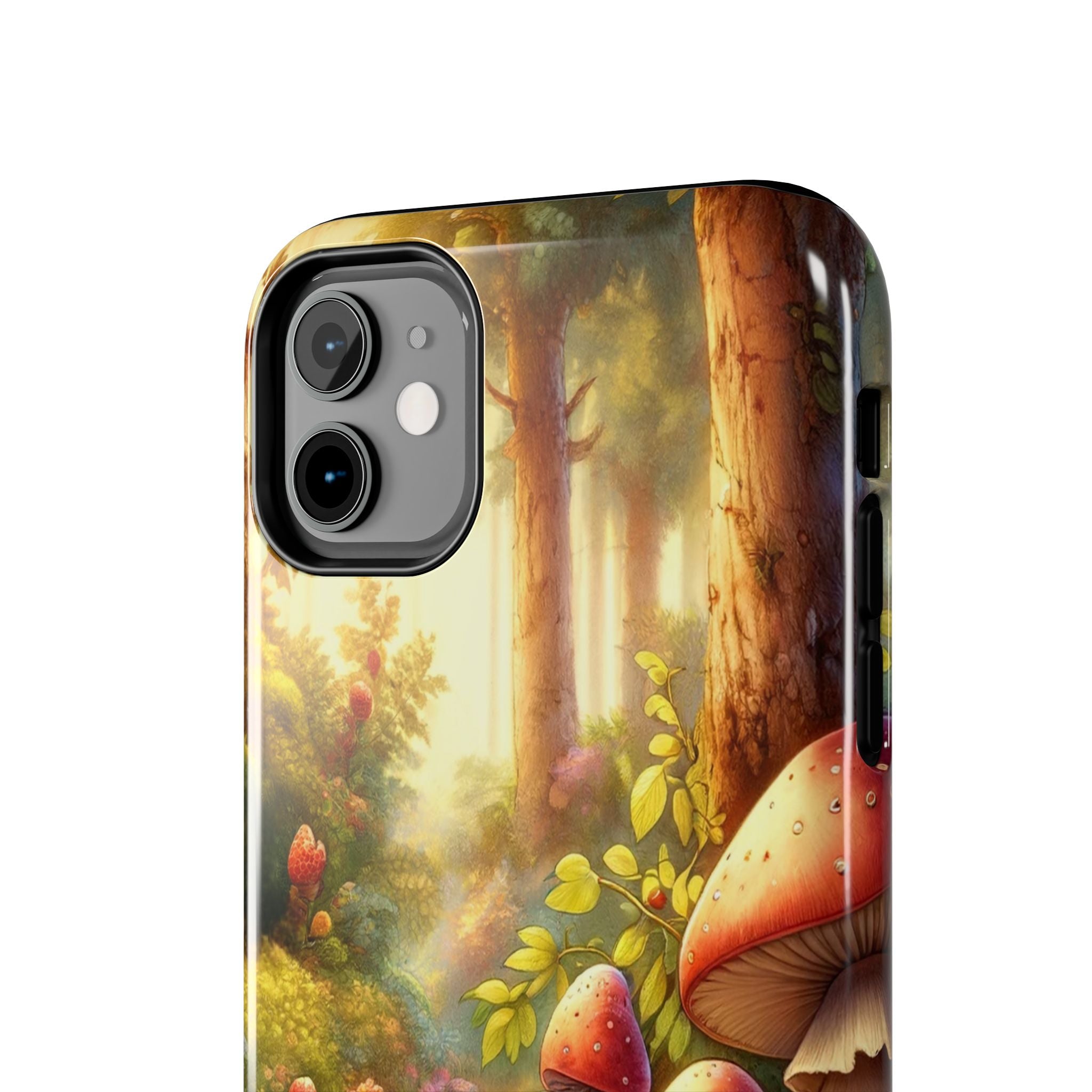 Gnomes sitting under mushroom - Tough Phone Case