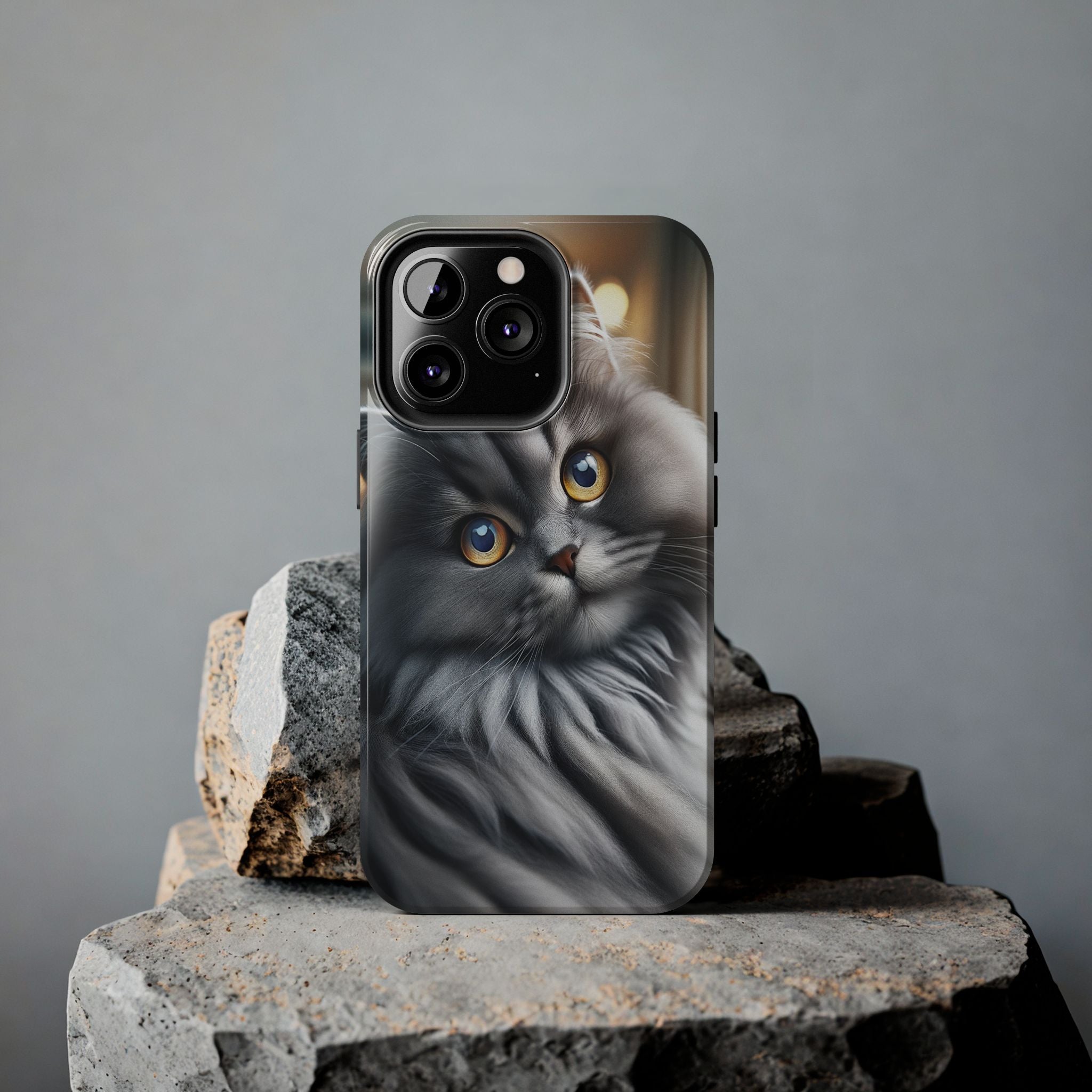 Grey cat - Tough Phone Case