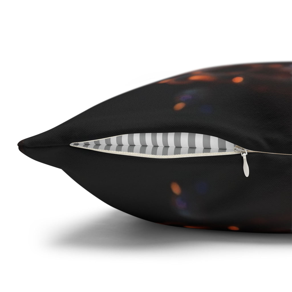 Diamond-white flowers (in sunset) - Polyester Square Pillowcase