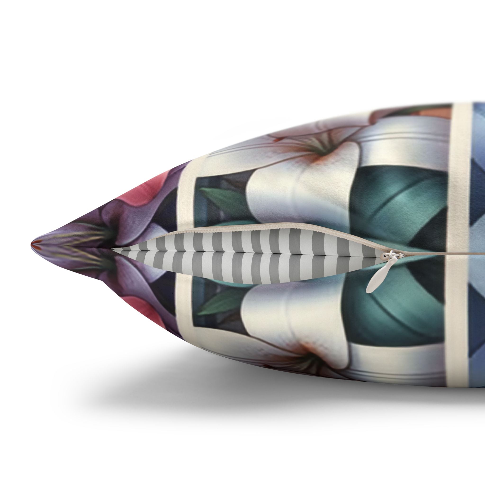 Lilies (in lines)- Suede Square Pillowcase