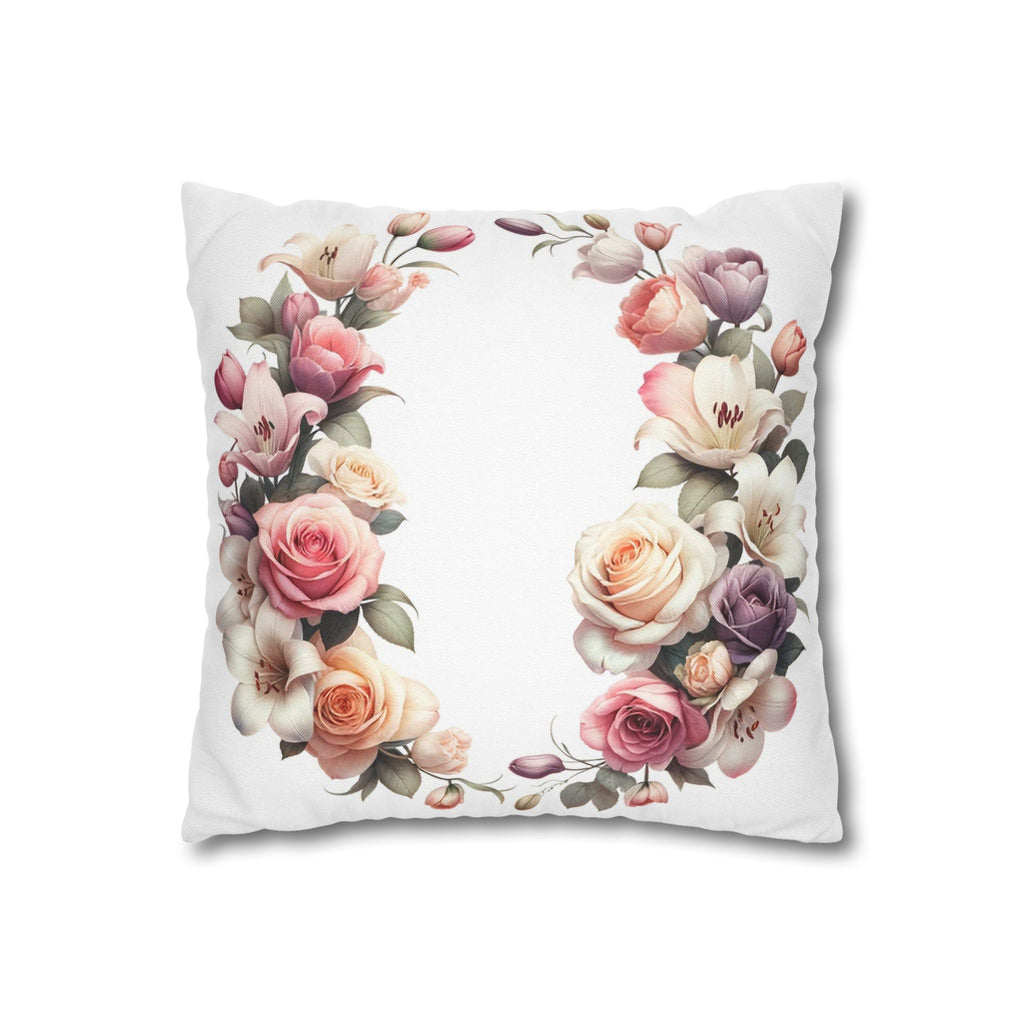 Roses on white background - Polyester Square Pillowcase