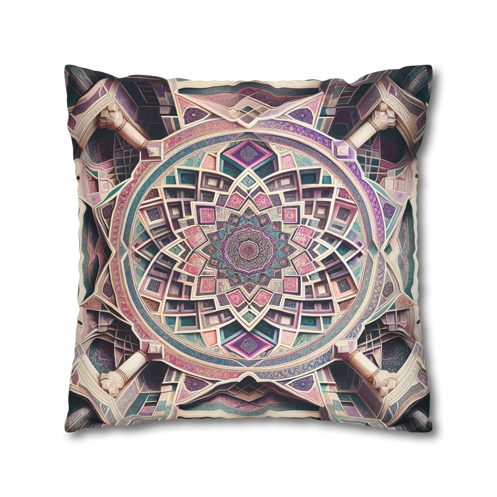Persian Art (purple-grey) - Suede Square Pillowcase