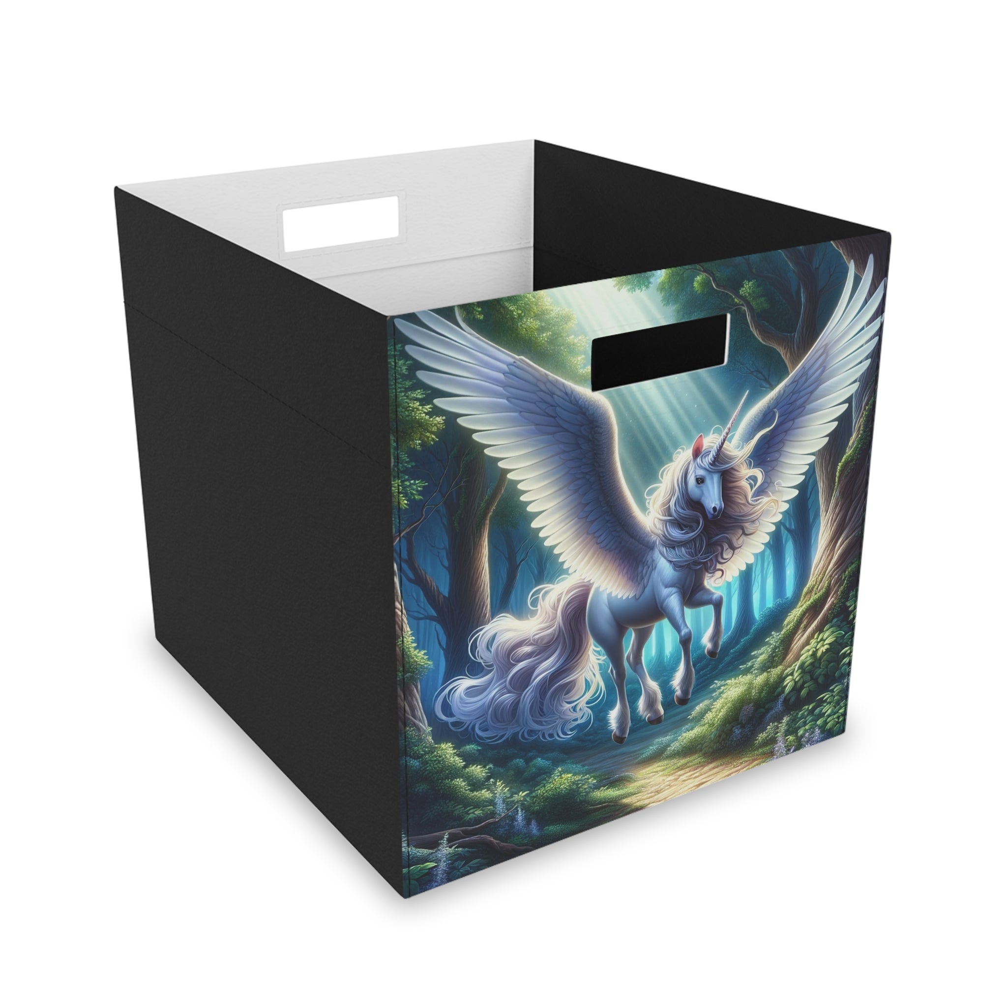 Unicorn with wings - Felt Storage Box