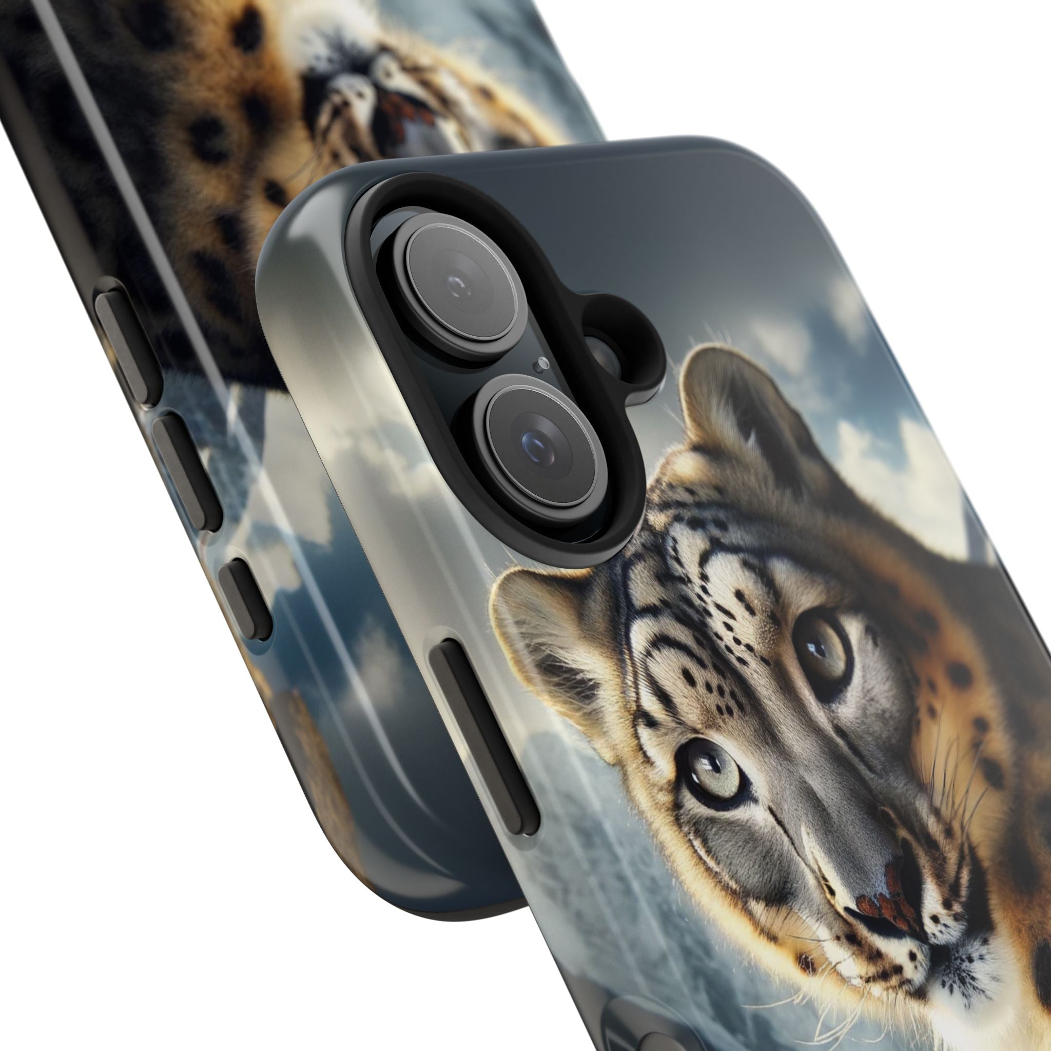 Curious Snow Leopard - Tough Phone Case
