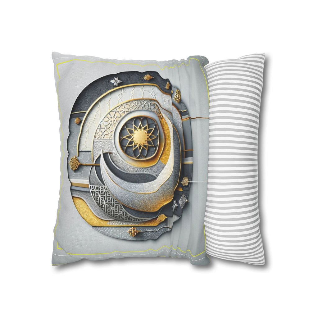 Islamic Art, Light-grey  - Polyester Square Pillowcase
