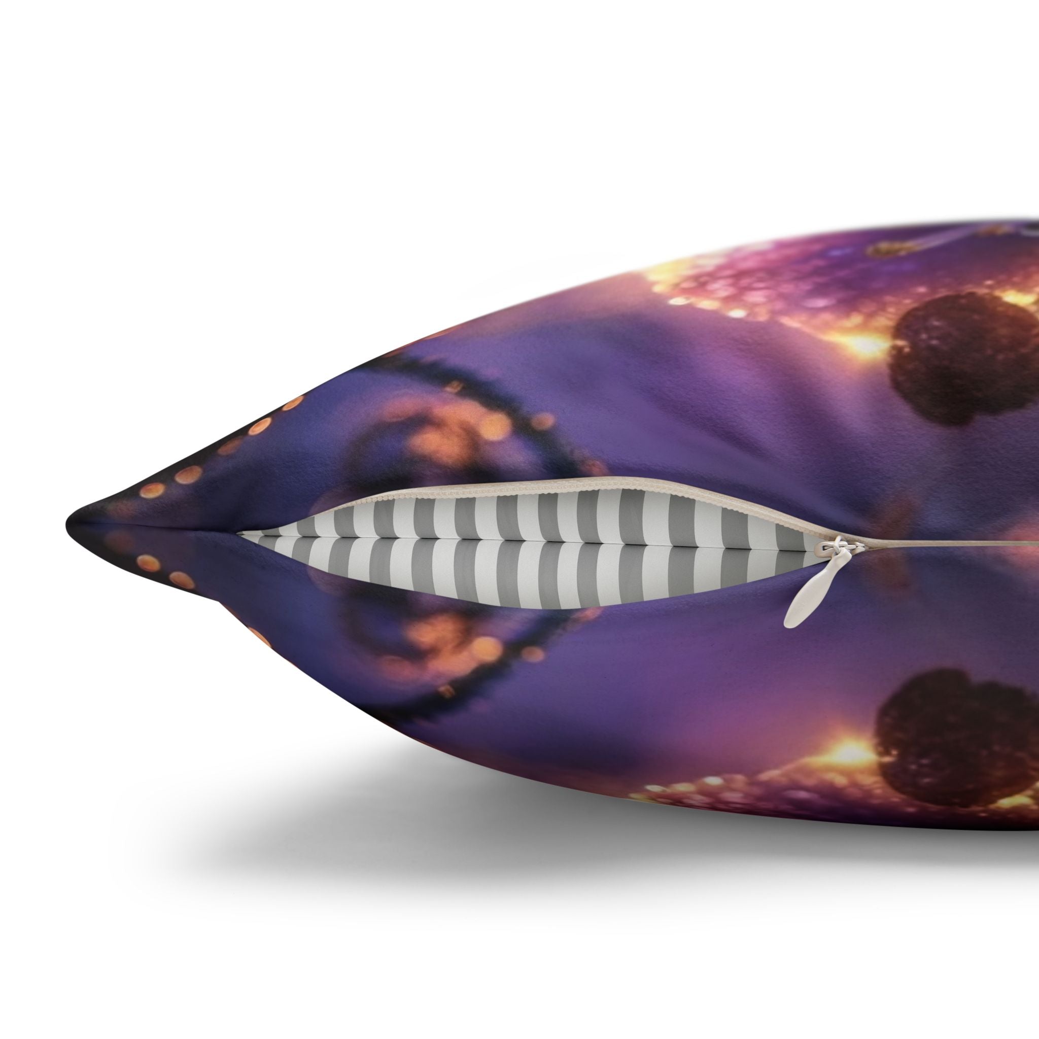 Lavender coloured flowers - Suede Square Pillowcase