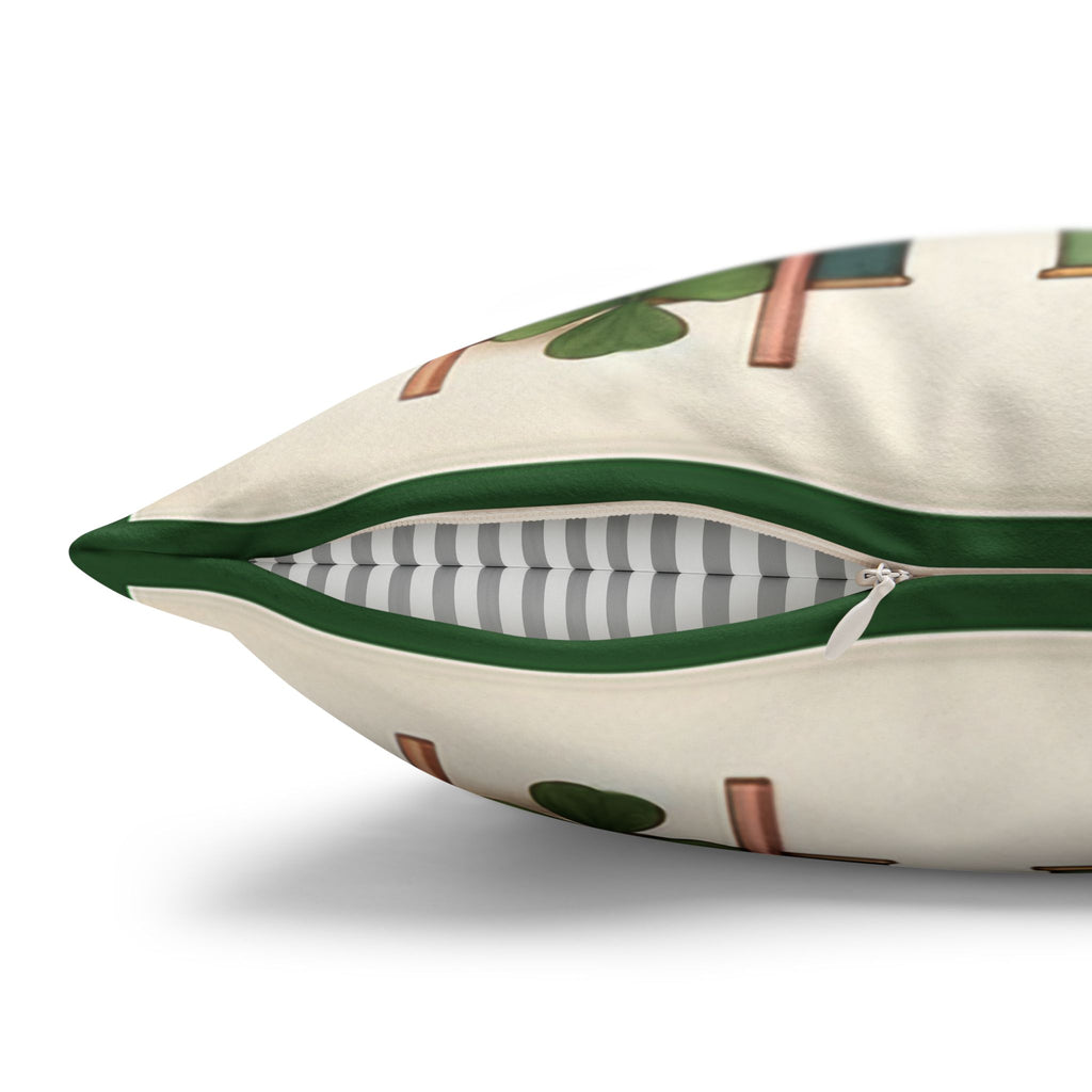 Lilies on a wall - Suede Square Pillowcase