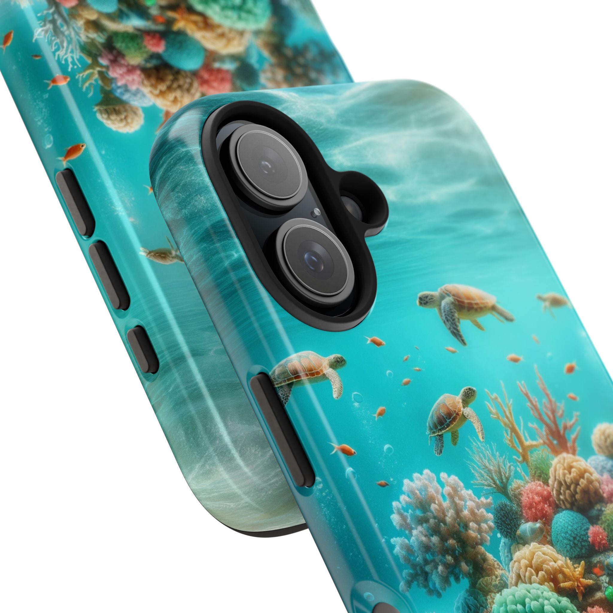 Phone Cases - Turtles on Coral Reef Design
