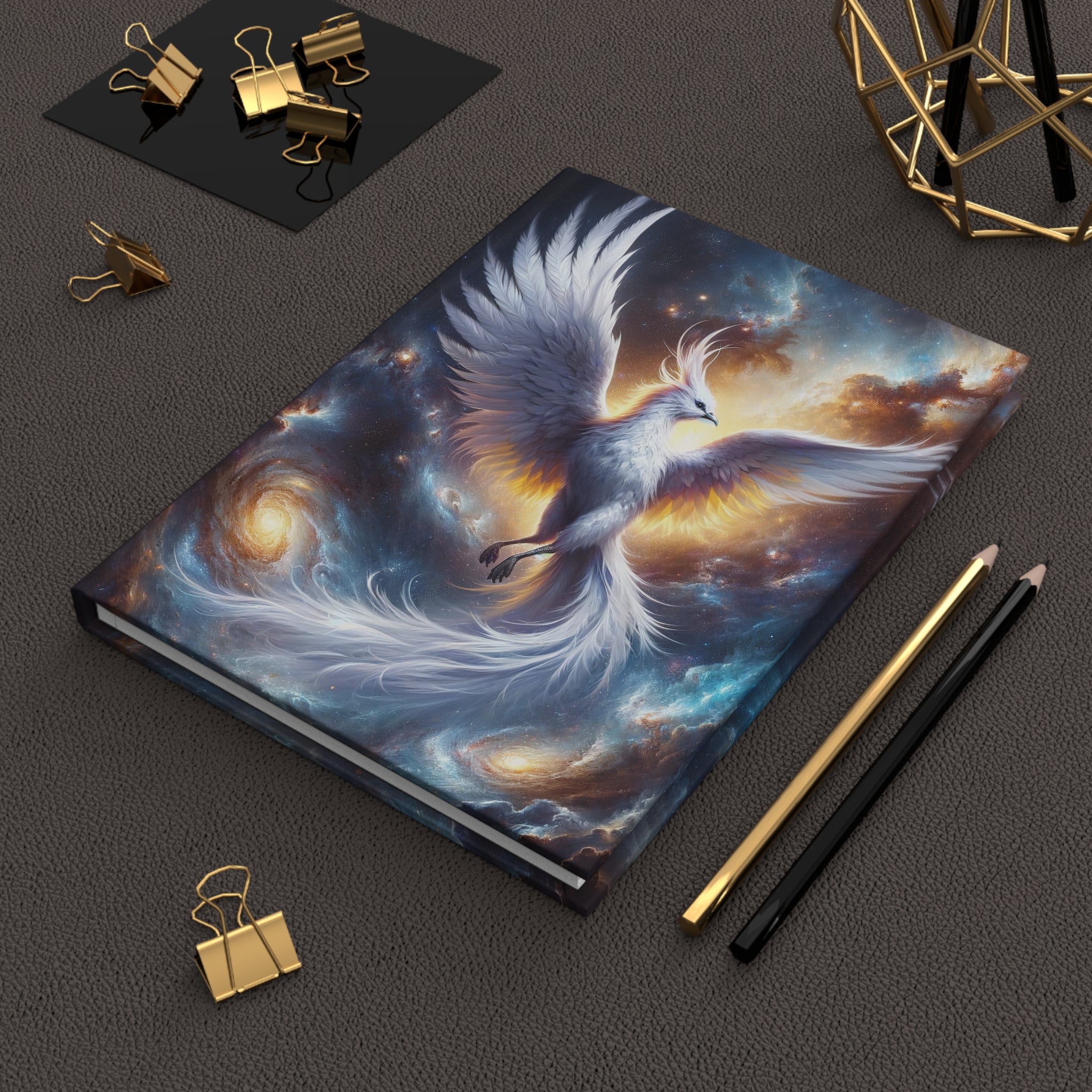 White phoenix - Hardcover Notebook