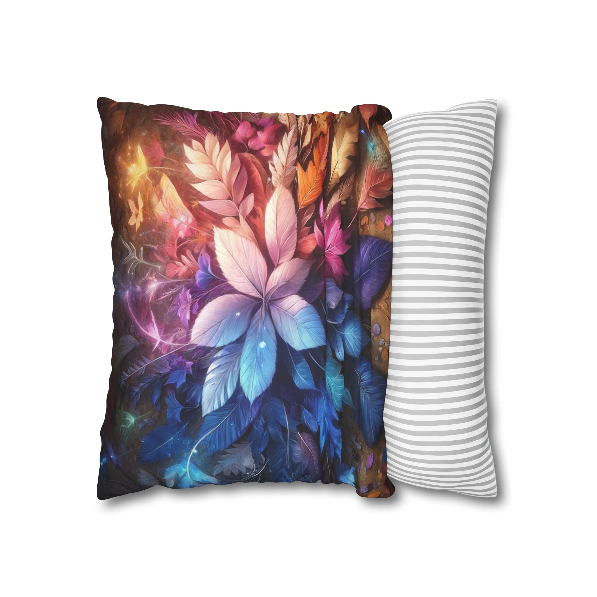 Magical leaves, pastel coloured - Suede Square Pillowcase