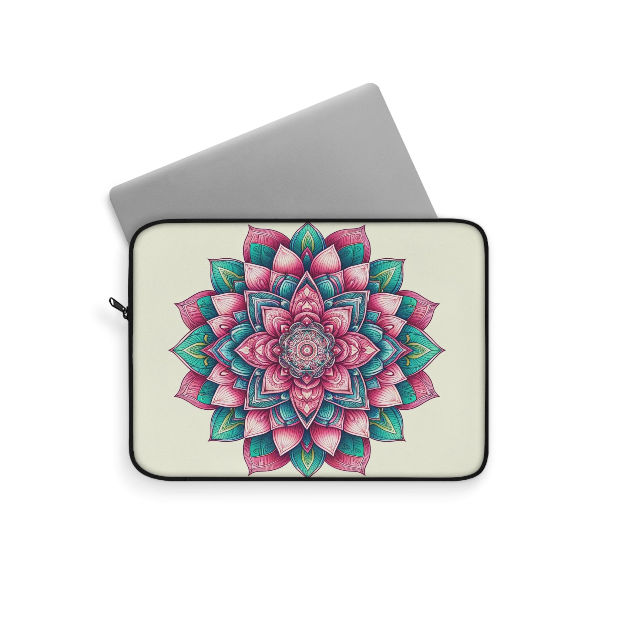 A green-pink Mandala - Laptop Sleeve