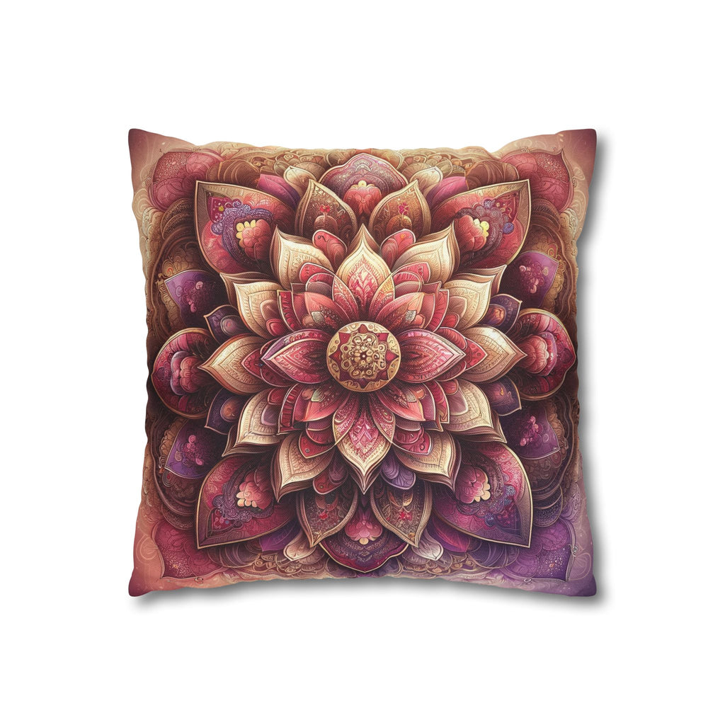 Mandala - Pink design - Spun Polyester Square Pillowcase