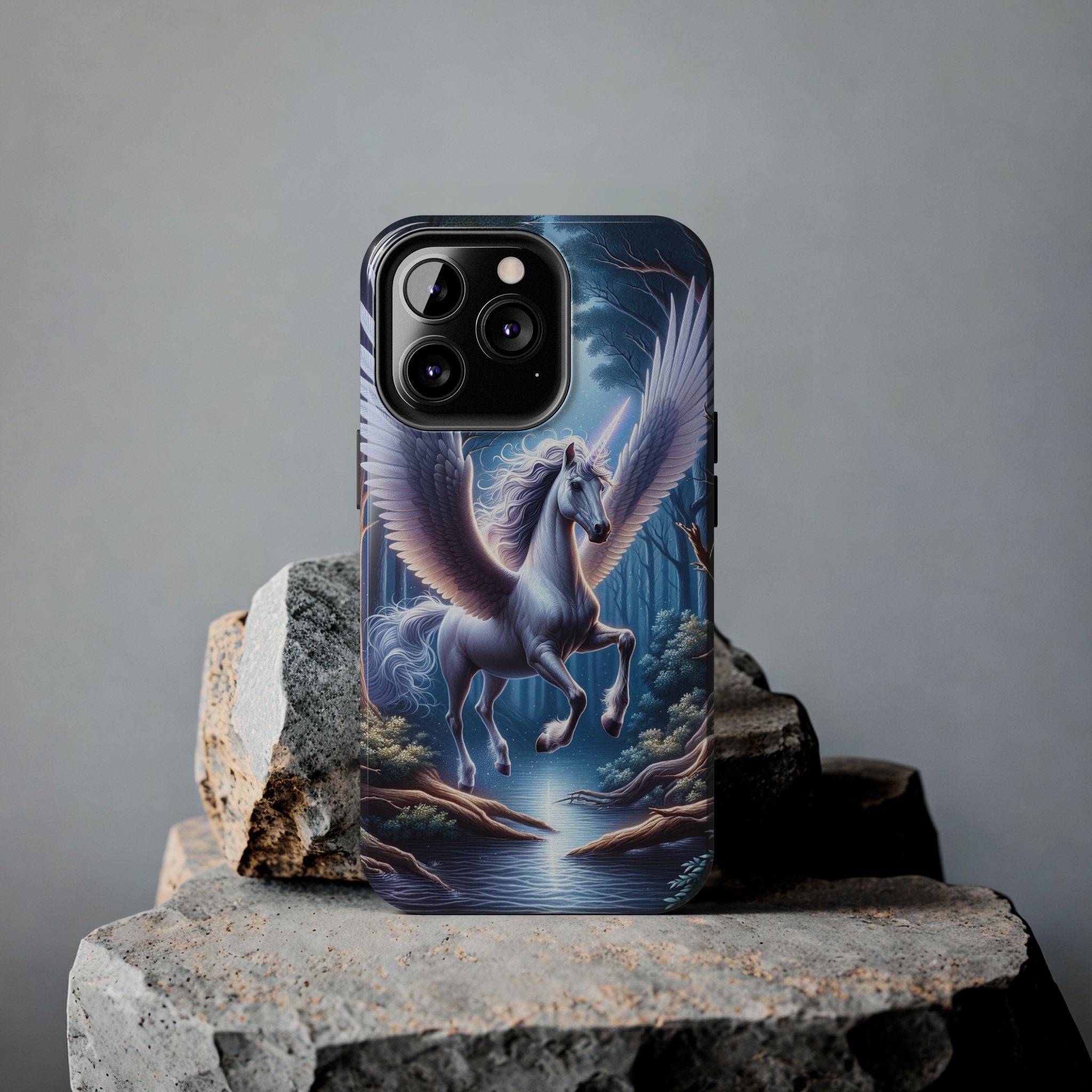 Phone Case - Unicorn Landing in Magical Forest