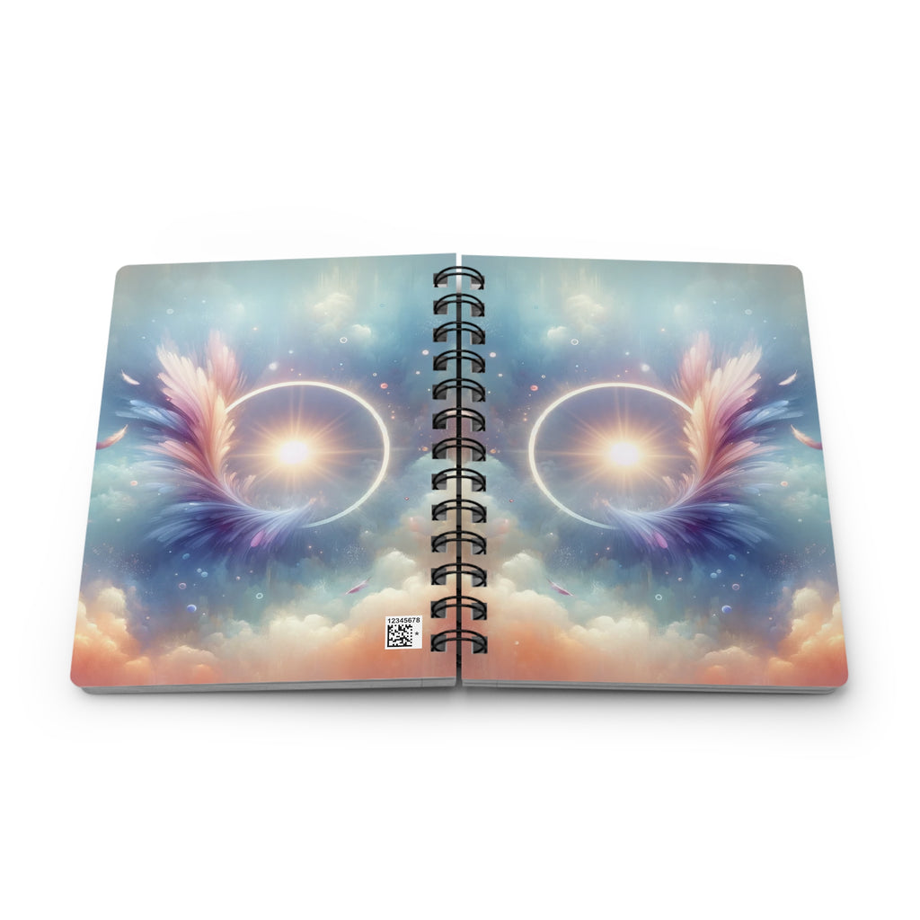 A feather in a circle - Spiral Notebook