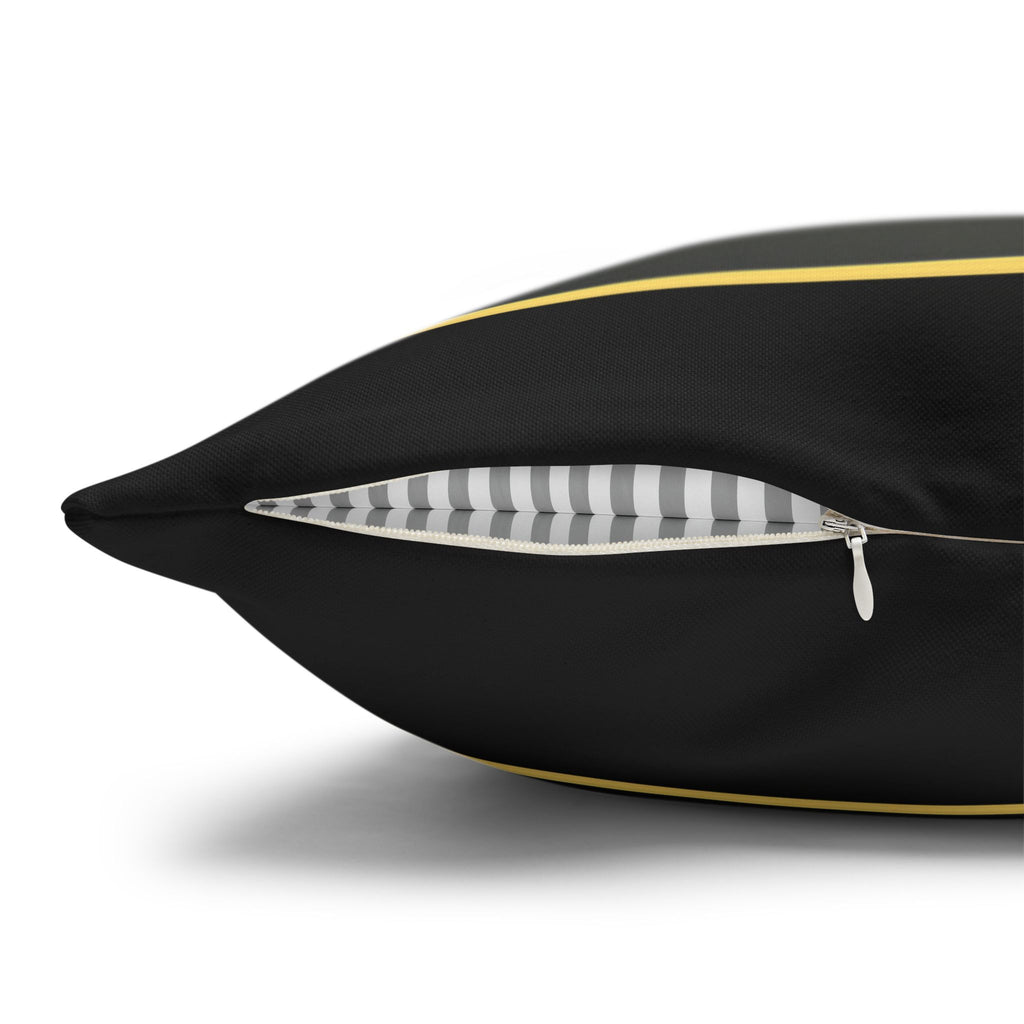 Black and Golden Bouquet (1) - Polyester Square Pillowcase