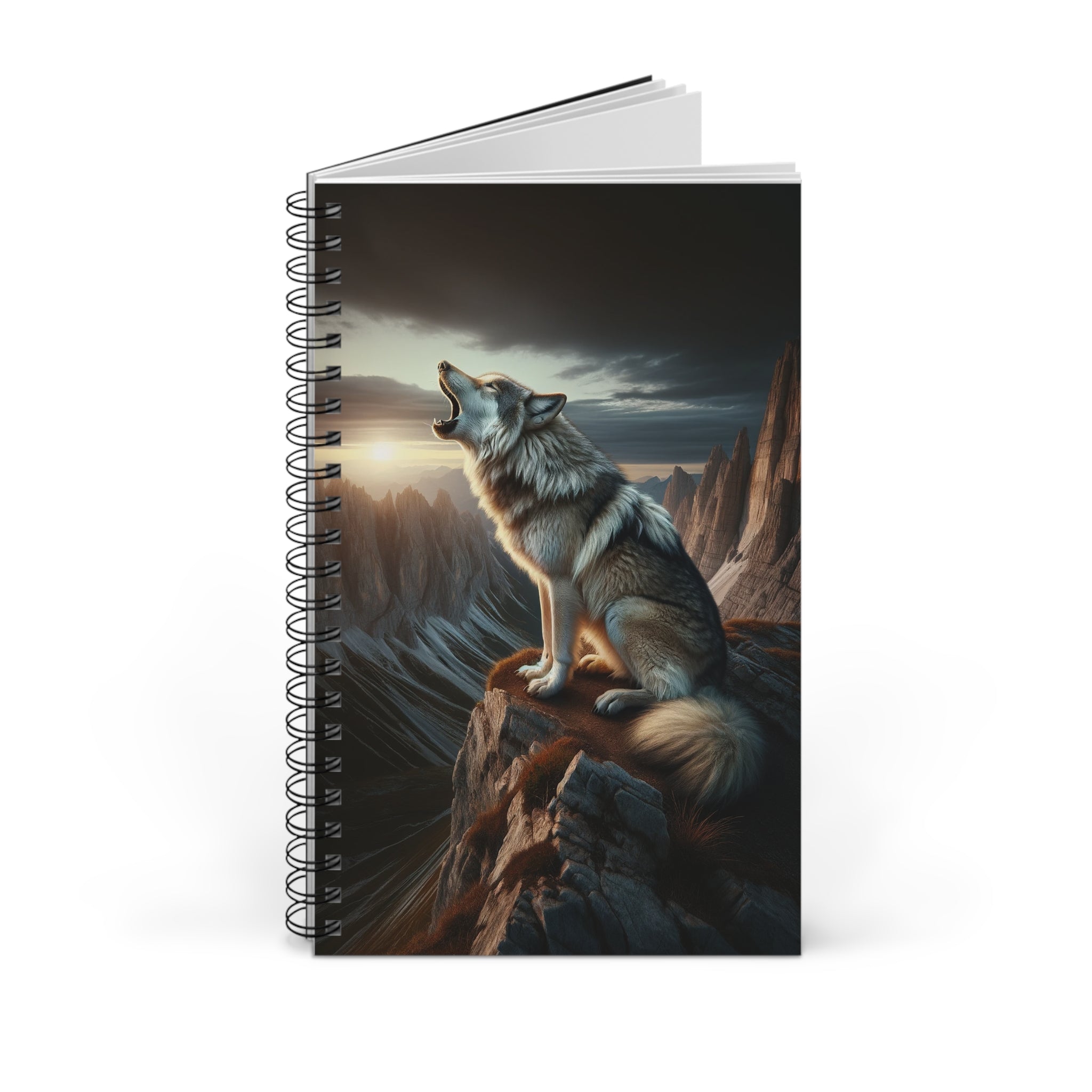 Wolf howling on a mountain - Spiral Journal (EU)