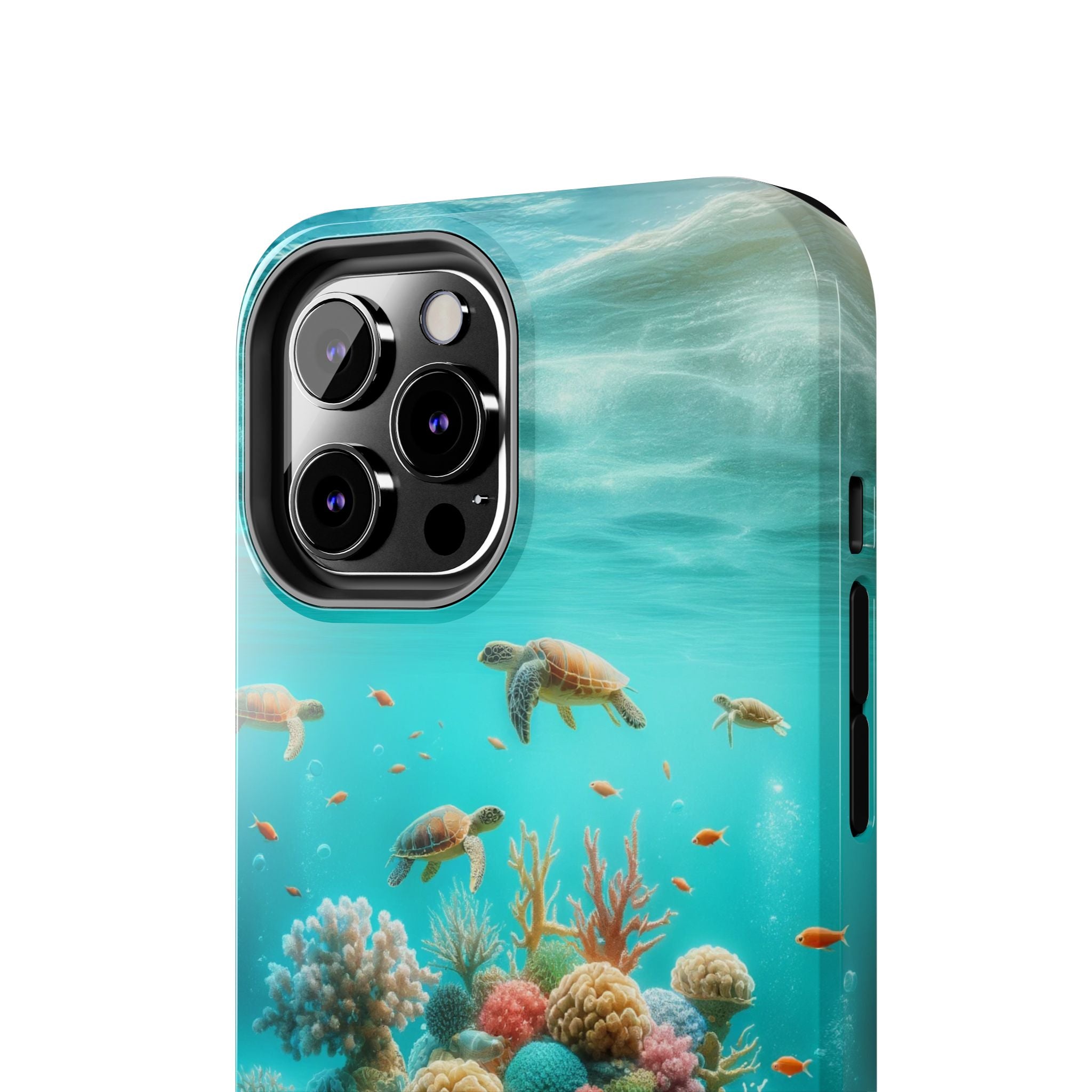 Phone Cases - Turtles on Coral Reef Design