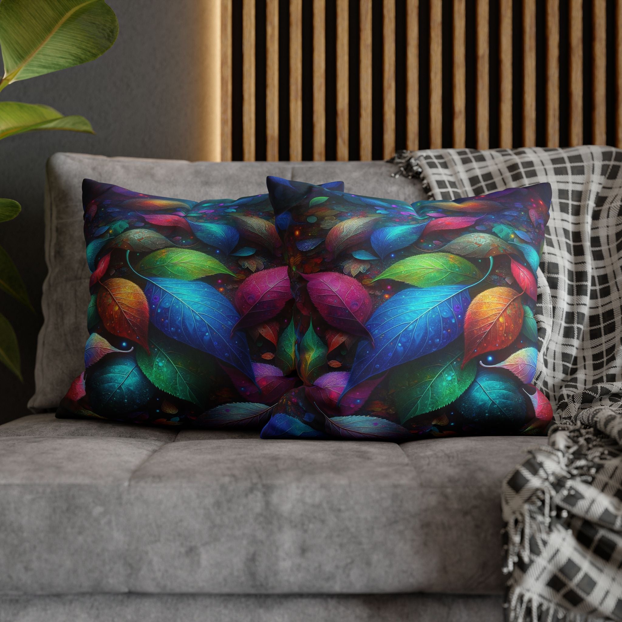 Magical, colourful leaves  - Suede Square Pillowcase