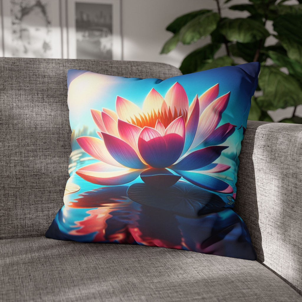 A big lotus flower - Suede Square Pillowcase