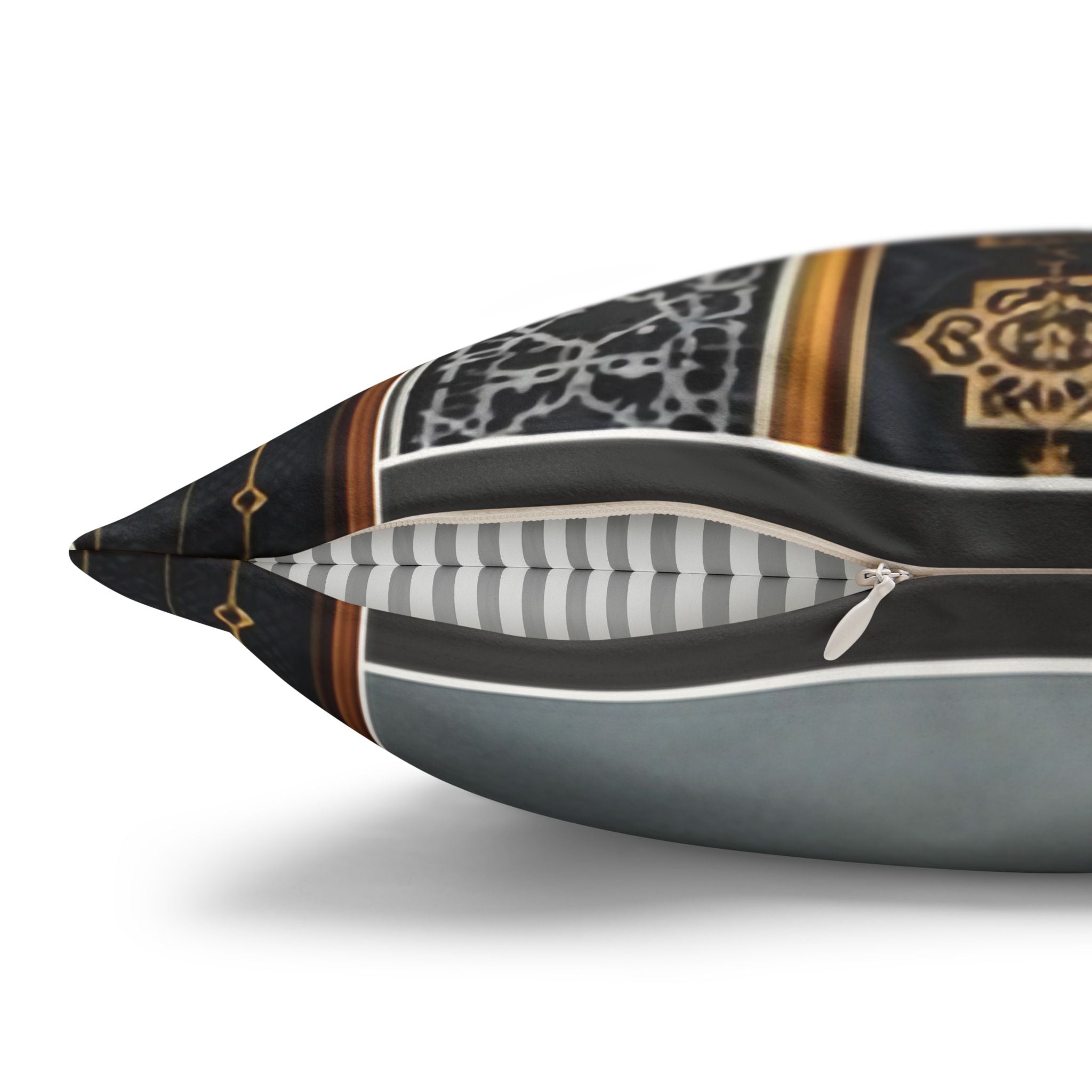 Islamic Art (gold & silver moon)) - Suede Square Pillowcase