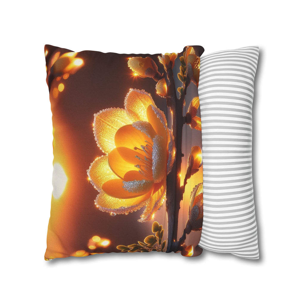 Big yellow flower  - Polyester Square Pillowcase
