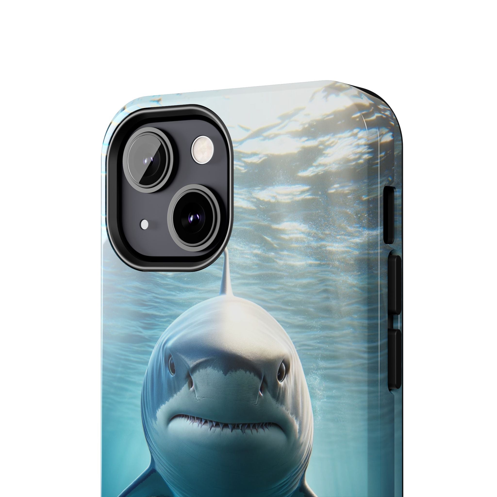 Curious shark - Tough Phone Case