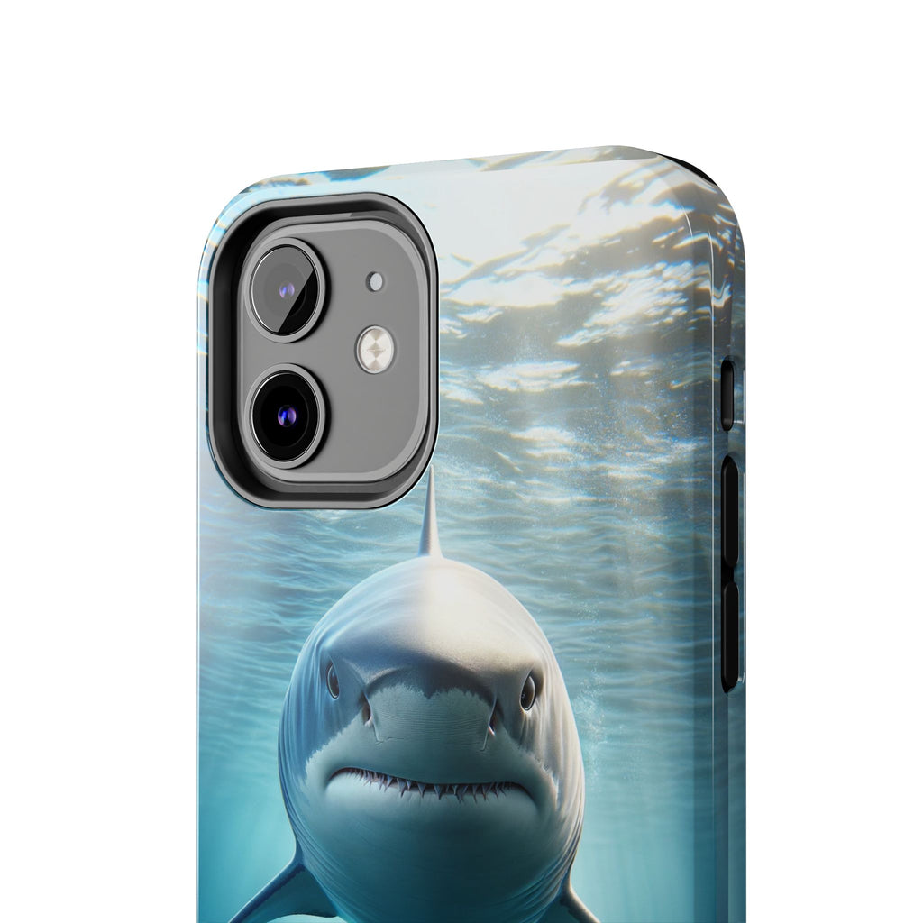 Curious shark - Tough Phone Case