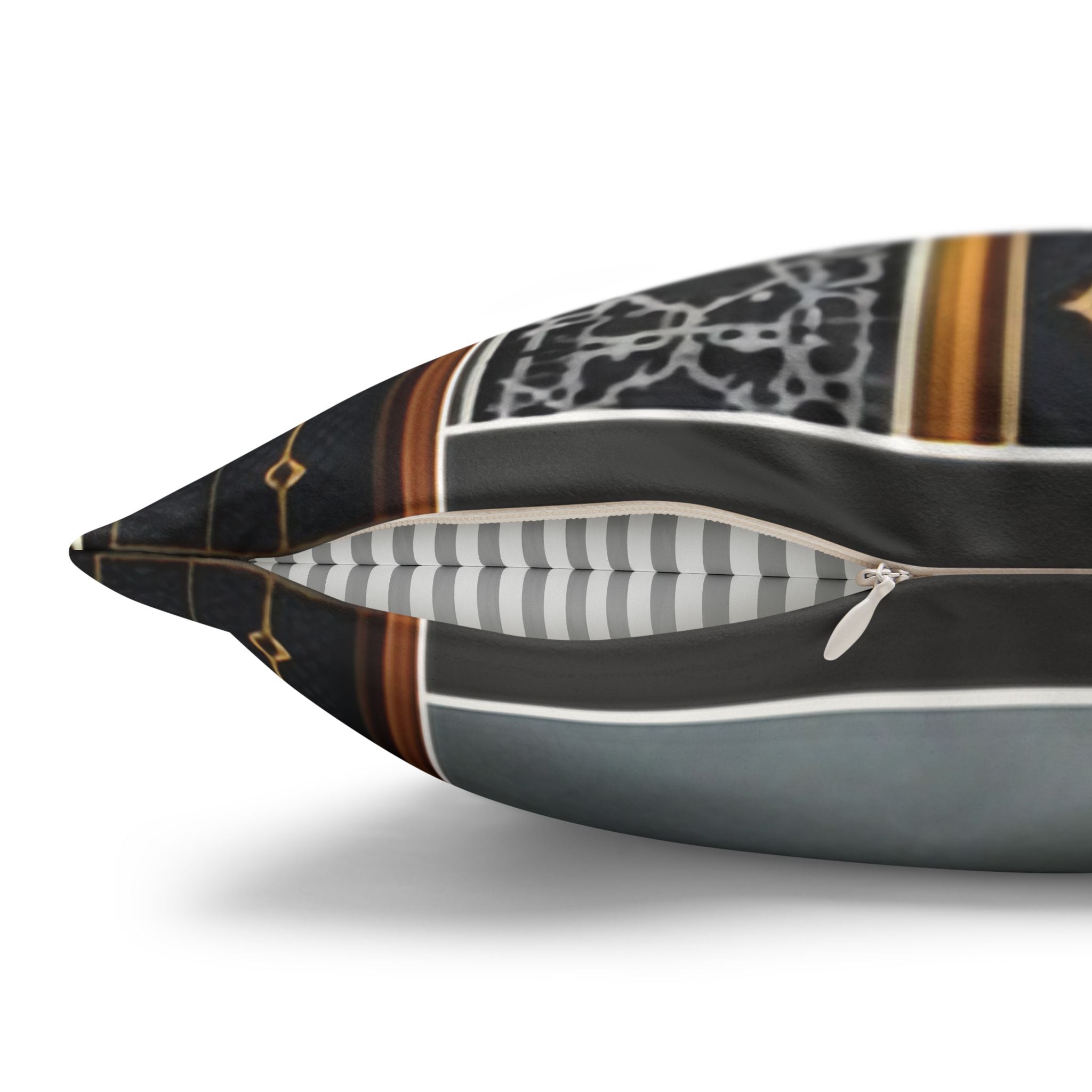 Islamic Art (gold & silver moon)) - Suede Square Pillowcase