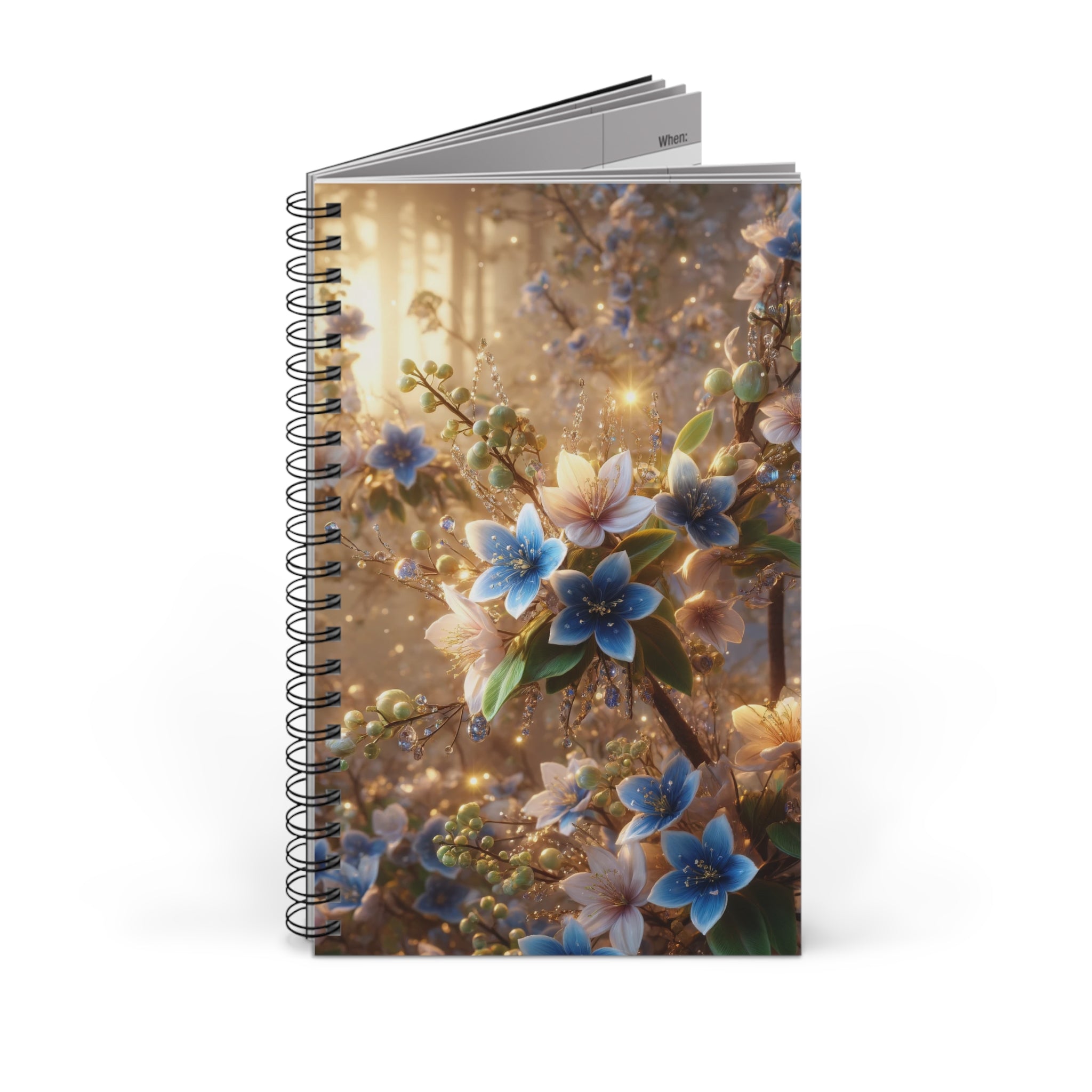 Fantasy flower-garden with blue-white flowers (2) - Spiral Journal
