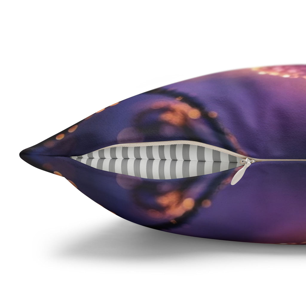 Lavender coloured flowers - Suede Square Pillowcase