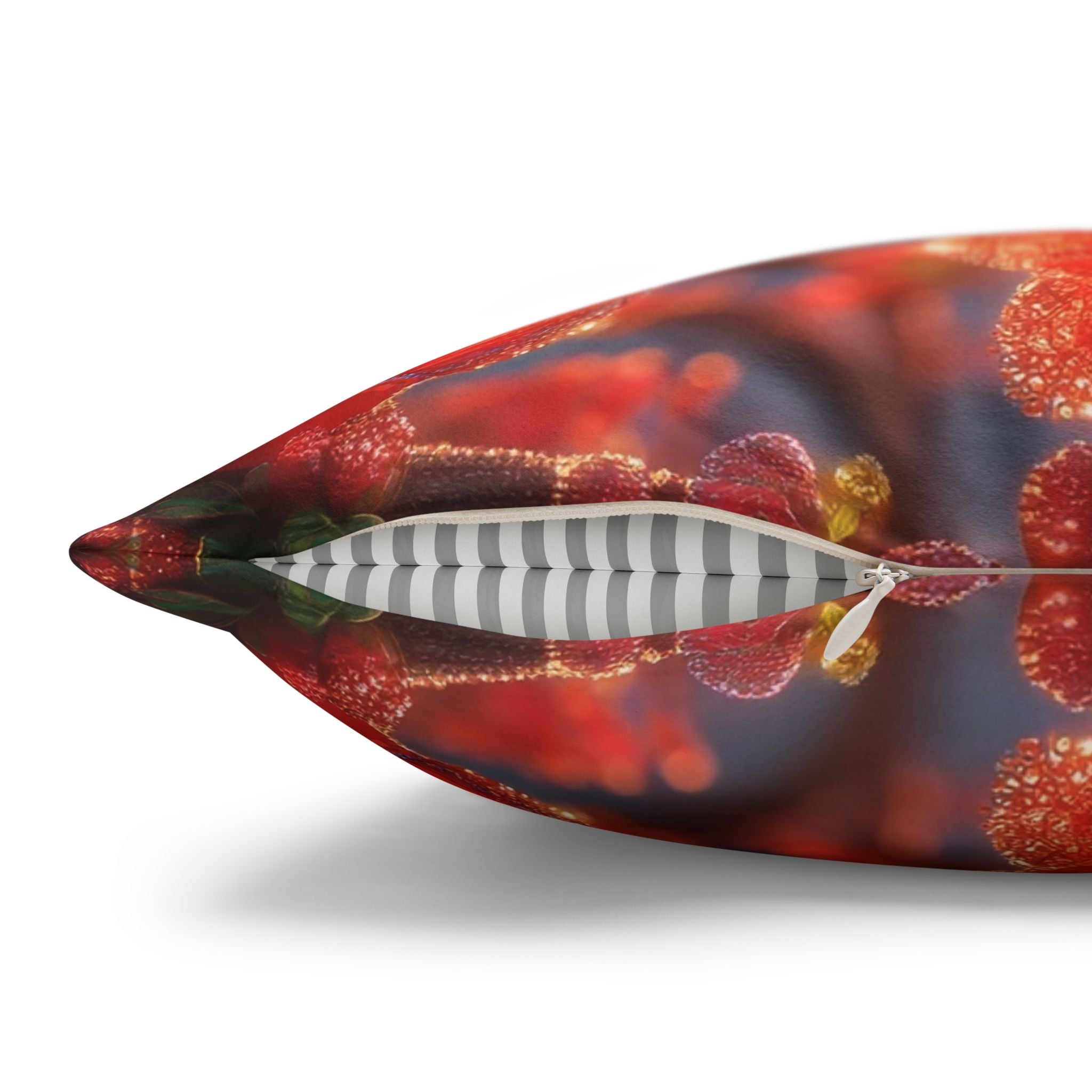 Red diamond flowers (in sunset) - Suede Square Pillowcase