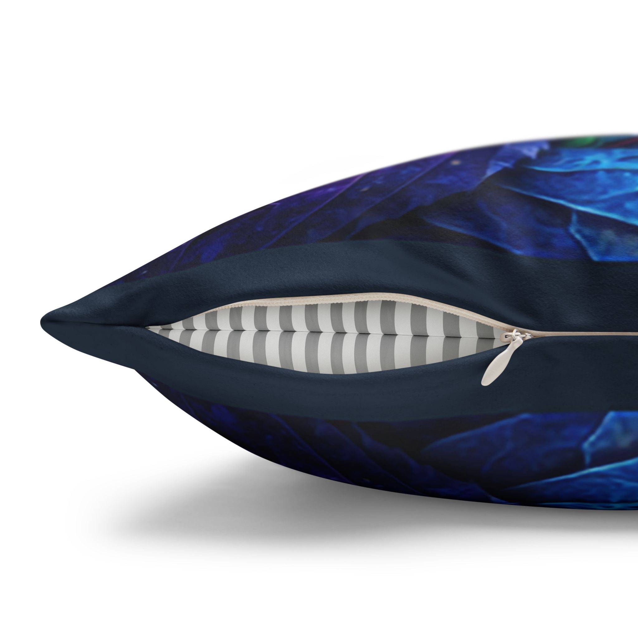 Magical leaves (blue light) - Suede Square Pillowcase