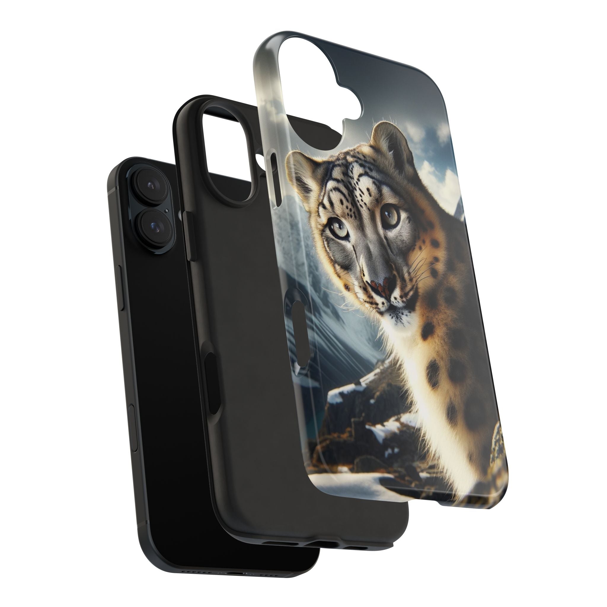 Curious Snow Leopard - Tough Phone Case