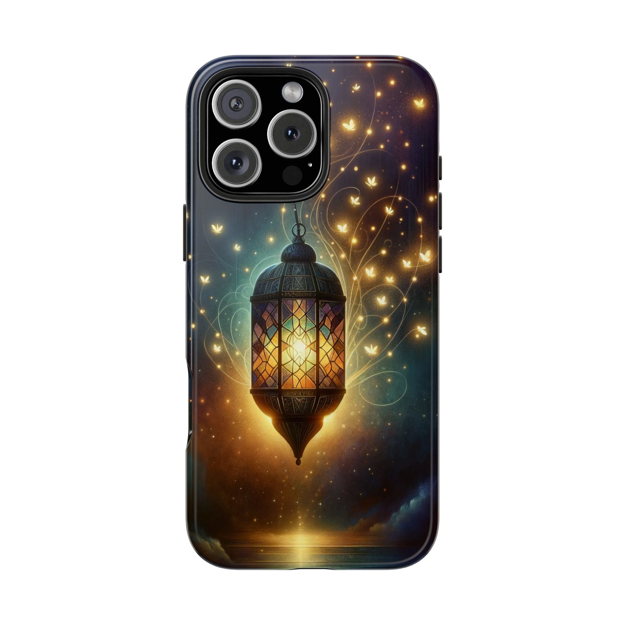 Fireflies around lamp - Tough Phone Case